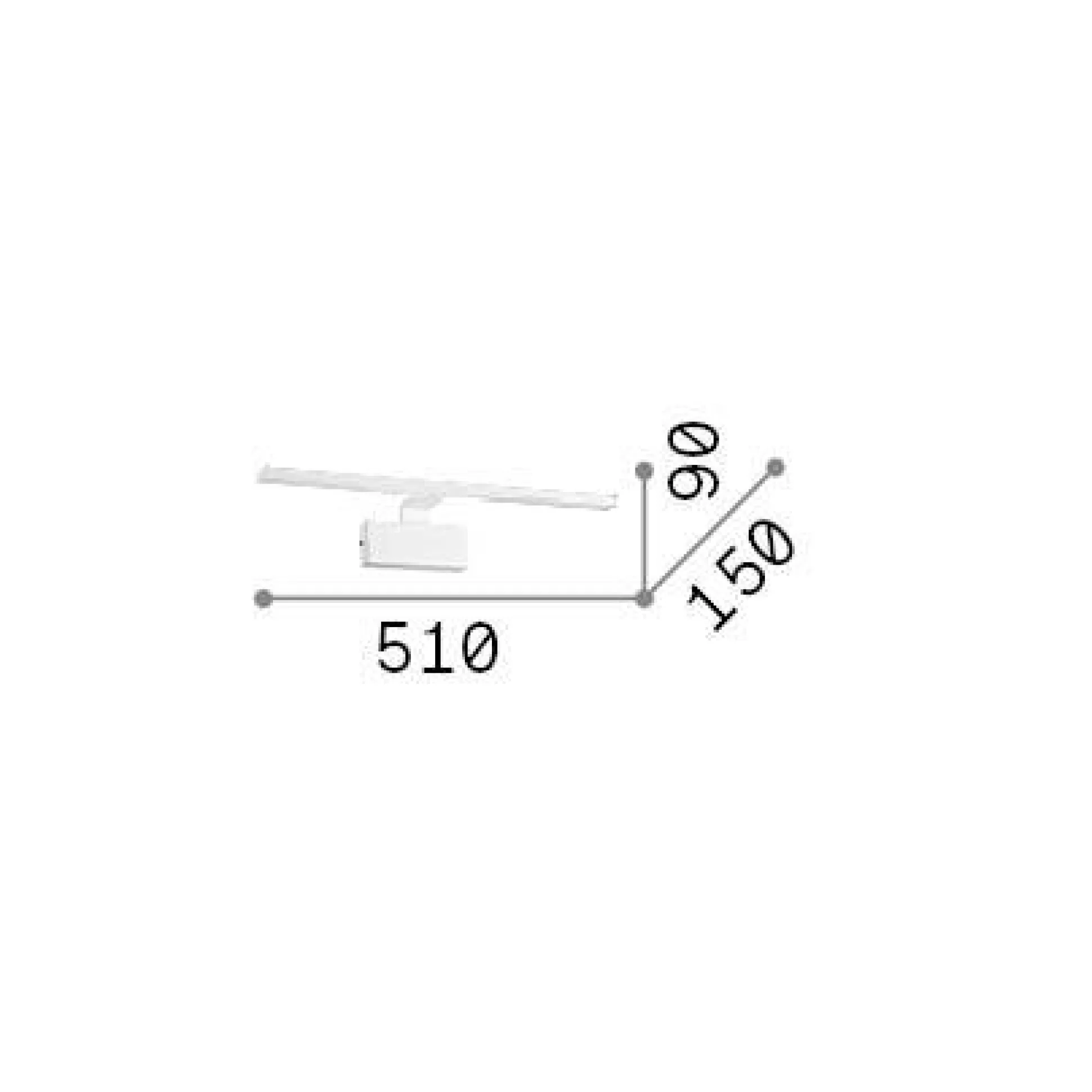 Dmora Lampade Da Parete<Ideal-Lux - Lampada da parete ALMA AP D51 , 51 x 9 x h15 cm,