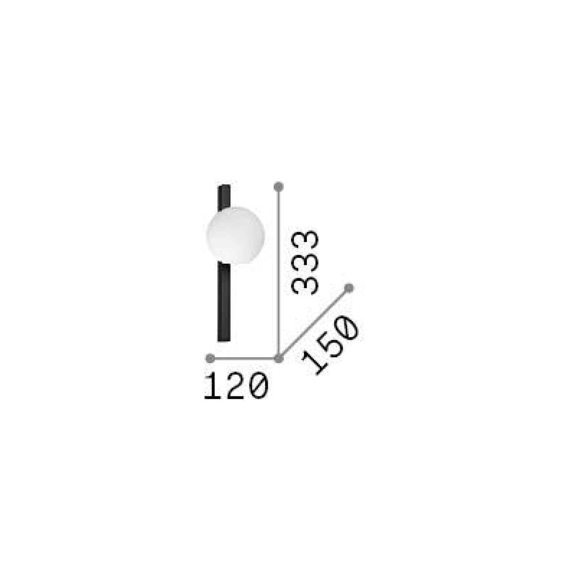 Dmora Lampade Da Parete<Ideal-Lux - Lampada da parete BINOMIO AP1 , 33 x 12 x h15 cm,