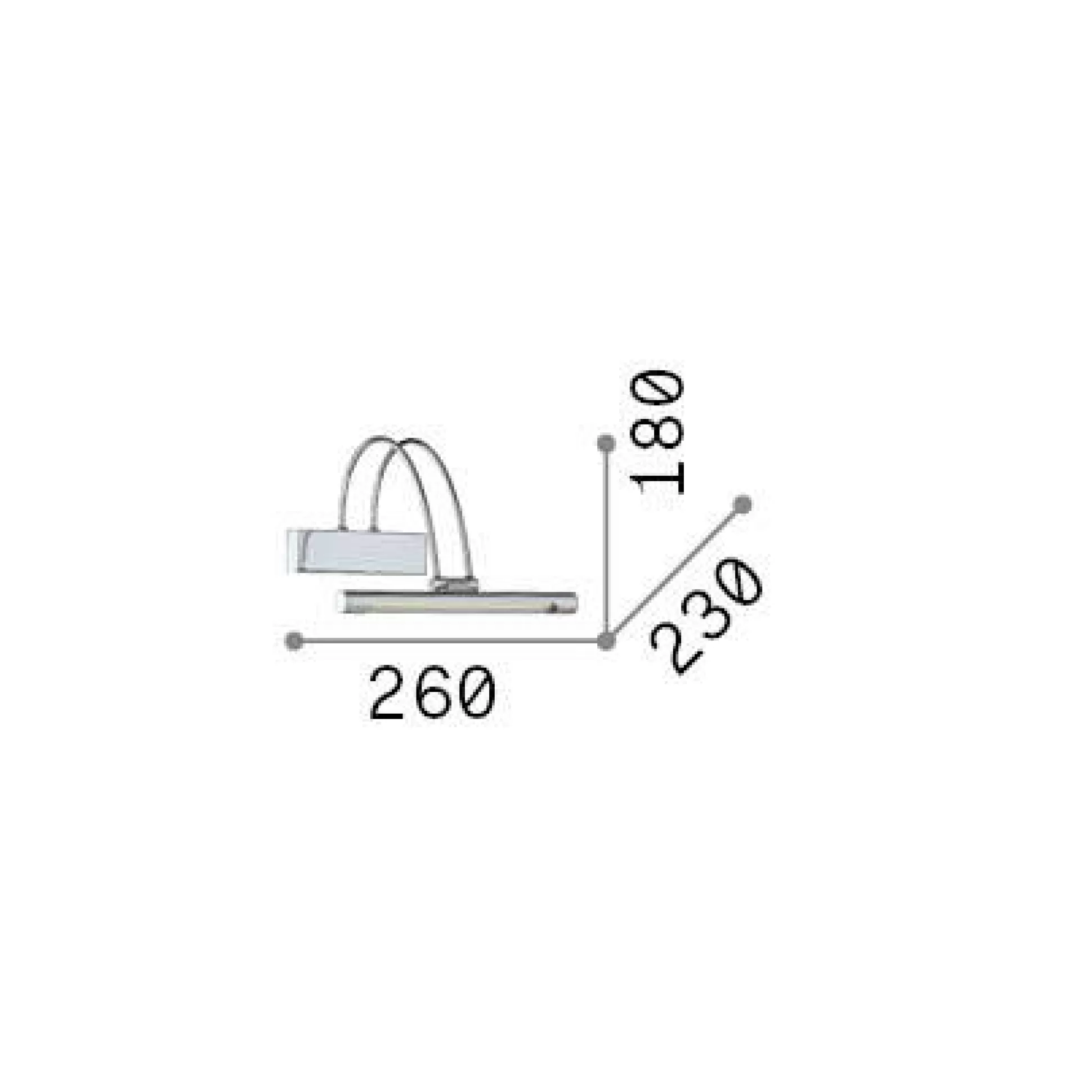Dmora Lampade Da Parete<Ideal-Lux - Lampada da parete BOW AP D26 , 26 x 18 x h23 cm,