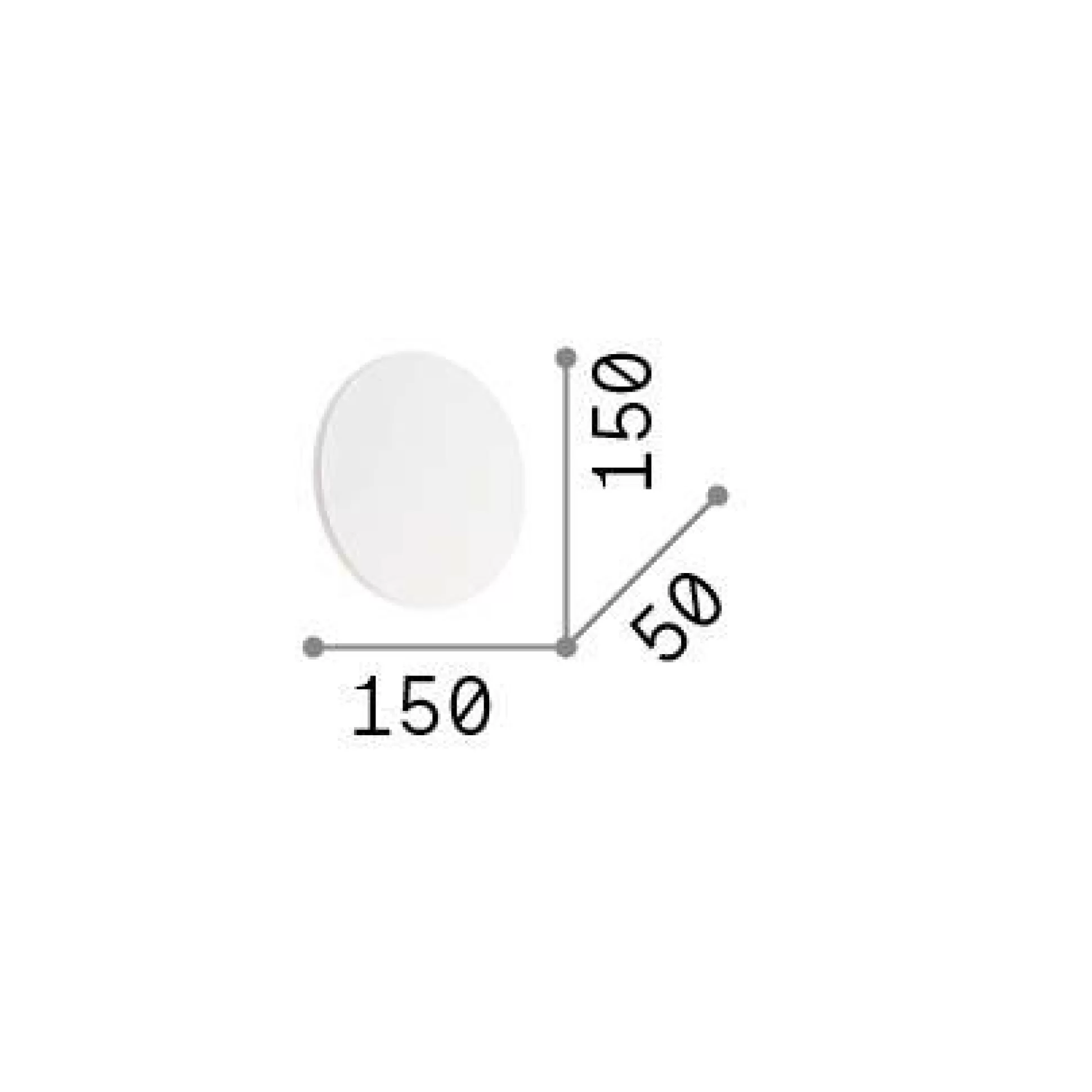 Dmora Lampade Da Parete<Ideal-Lux - Lampada da parete COVER AP D15 ROUND , 15 x 15 x h5 cm,