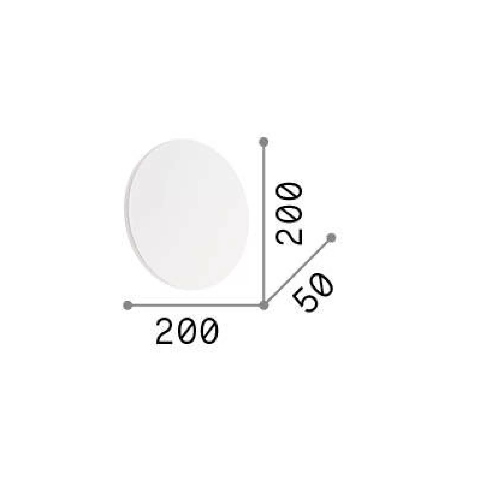 Dmora Lampade Da Parete<Ideal-Lux - Lampada da parete COVER AP D20 ROUND , 20 x 20 x h5 cm,