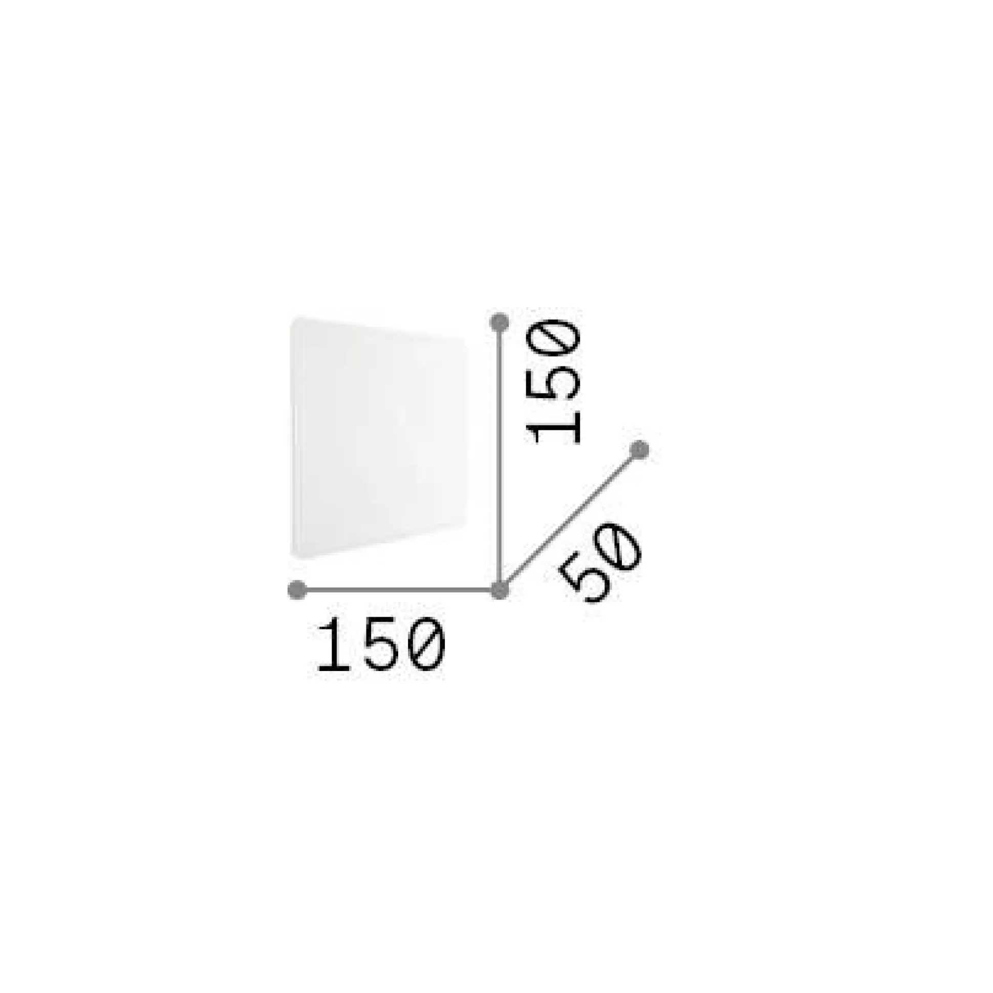 Dmora Lampade Da Parete<Ideal-Lux - Lampada da parete COVER AP D15 SQUARE , 15 x 15 x h5 cm,