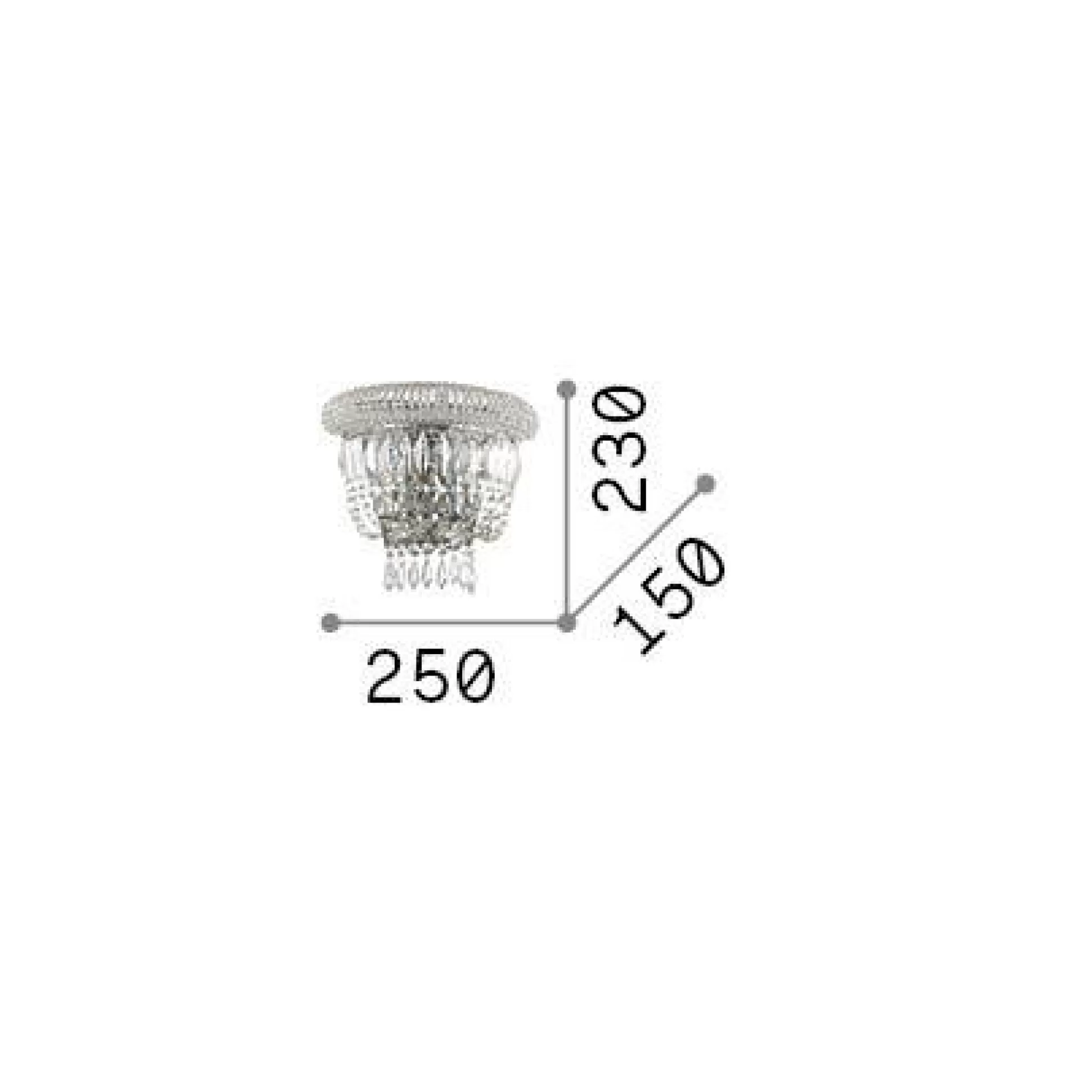 Dmora Lampade Da Parete<Ideal-Lux - Lampada da parete DUBAI AP2 , 25 x 23 x h15 cm,