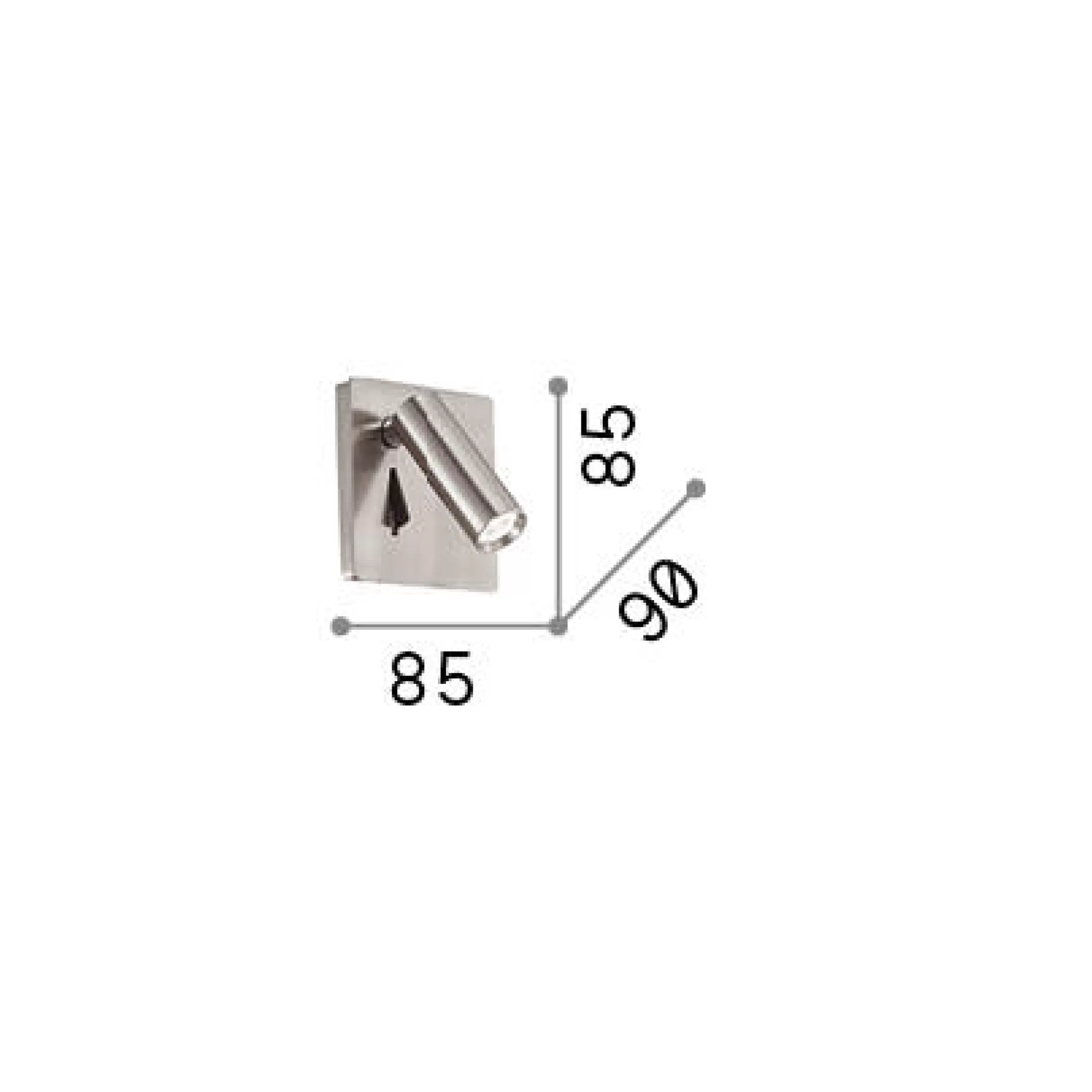 Dmora Lampade Da Parete<Ideal-Lux - Lampada da parete LITE AP , 9 x 9 x h9 cm,