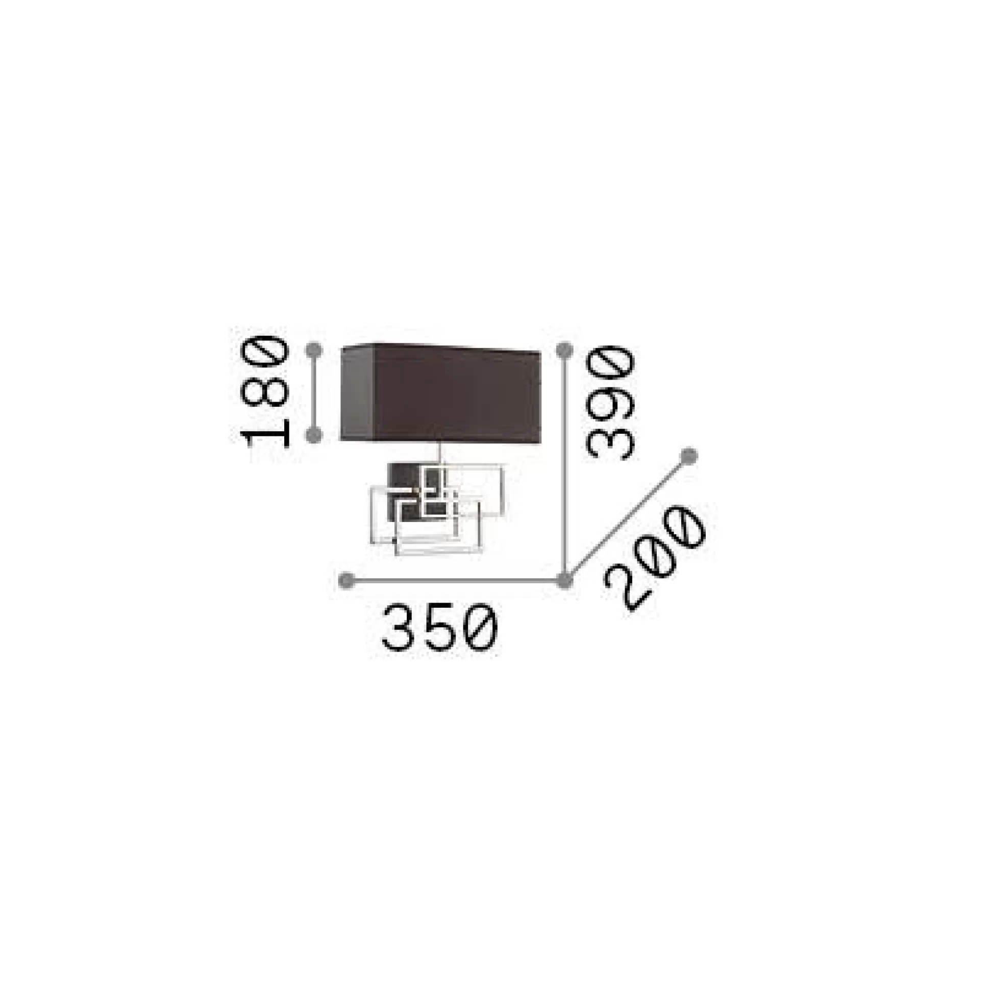 Dmora Lampade Da Parete<Ideal-Lux - Lampada da parete LUXURY AP1, 35 x 39 x h20 cm,