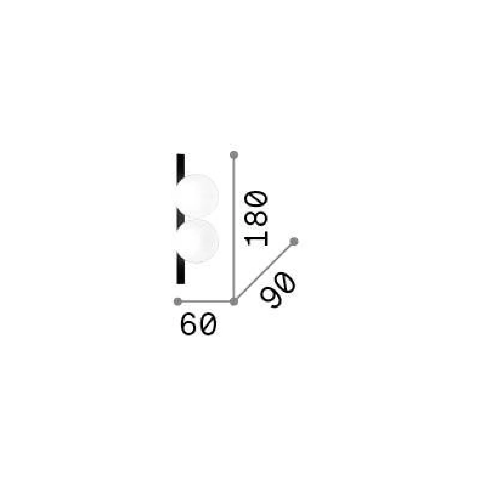 Dmora Lampade Da Parete<Ideal-Lux - Lampada da parete PING PONG AP2 , 18 x 6 x h9 cm,