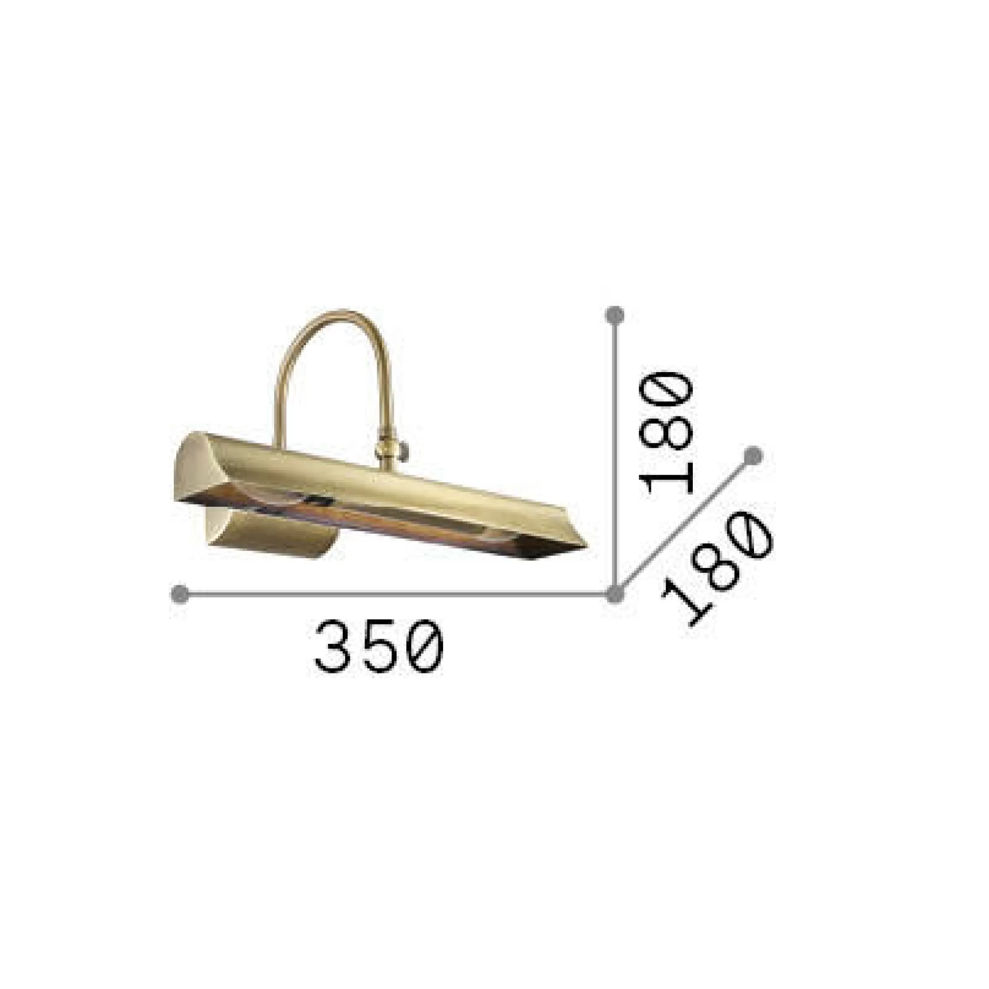 Dmora Lampade Da Parete<Ideal-Lux - Lampada da parete RETRO' AP2, 35 x 18 x h18 cm,