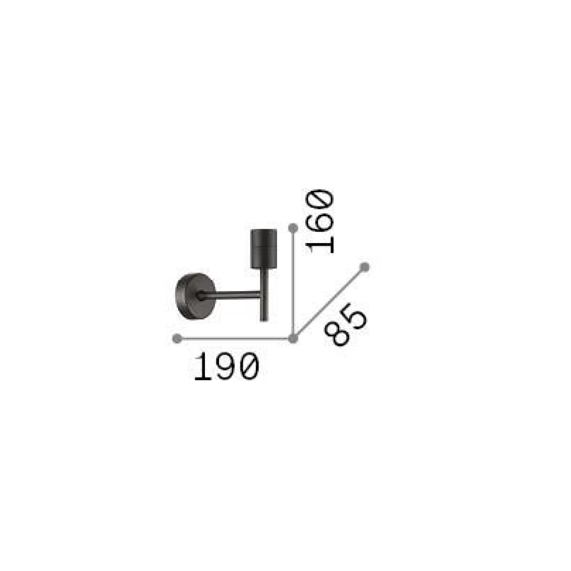 Dmora Lampade Da Parete<Ideal-Lux - Lampada da parete SET UP MAP1 , 9 x 16 x h19 cm,