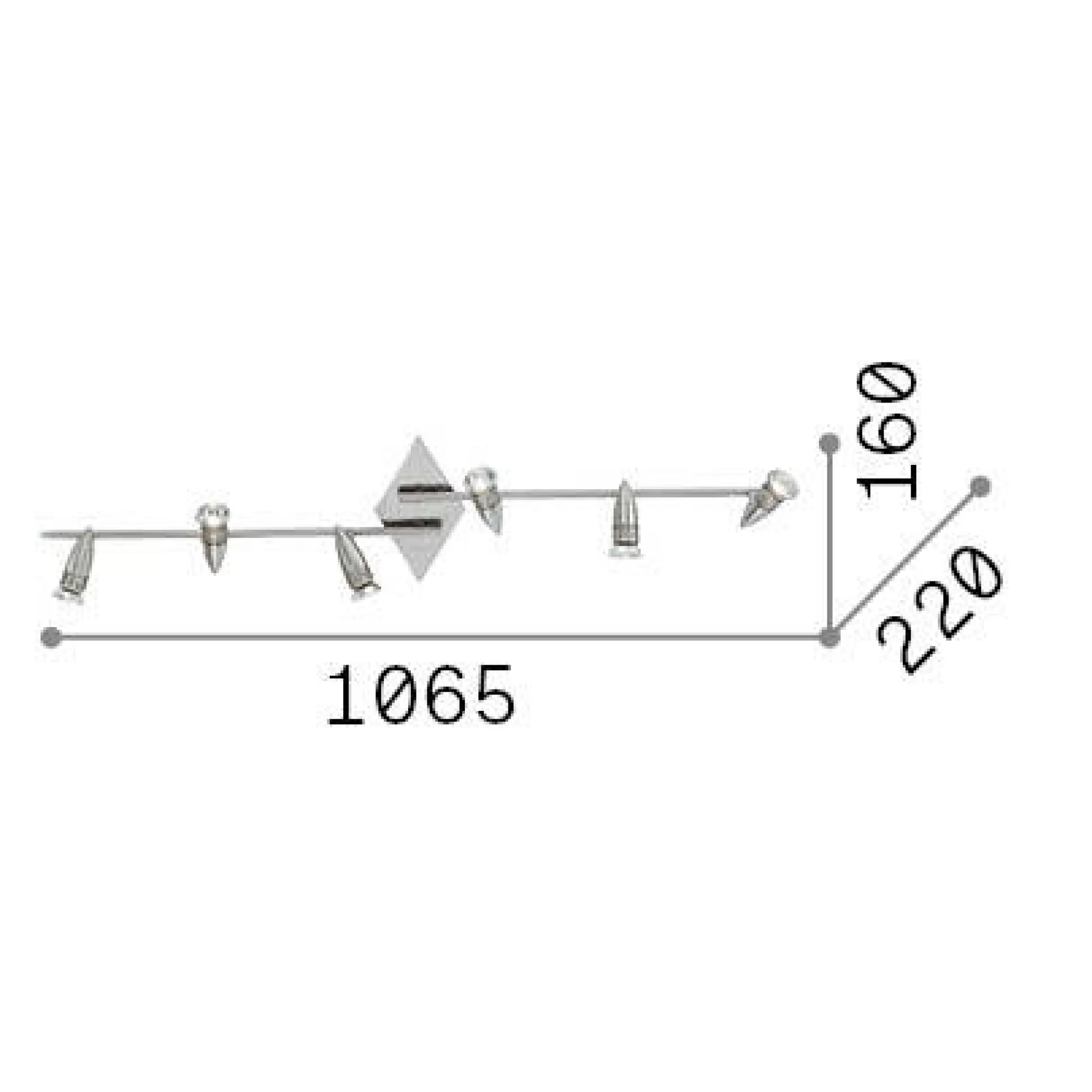 Dmora Lampade Da Soffitto<Ideal-Lux - Lampada da soffitto ALFA PL6 , 107 x 22 x h16 cm,