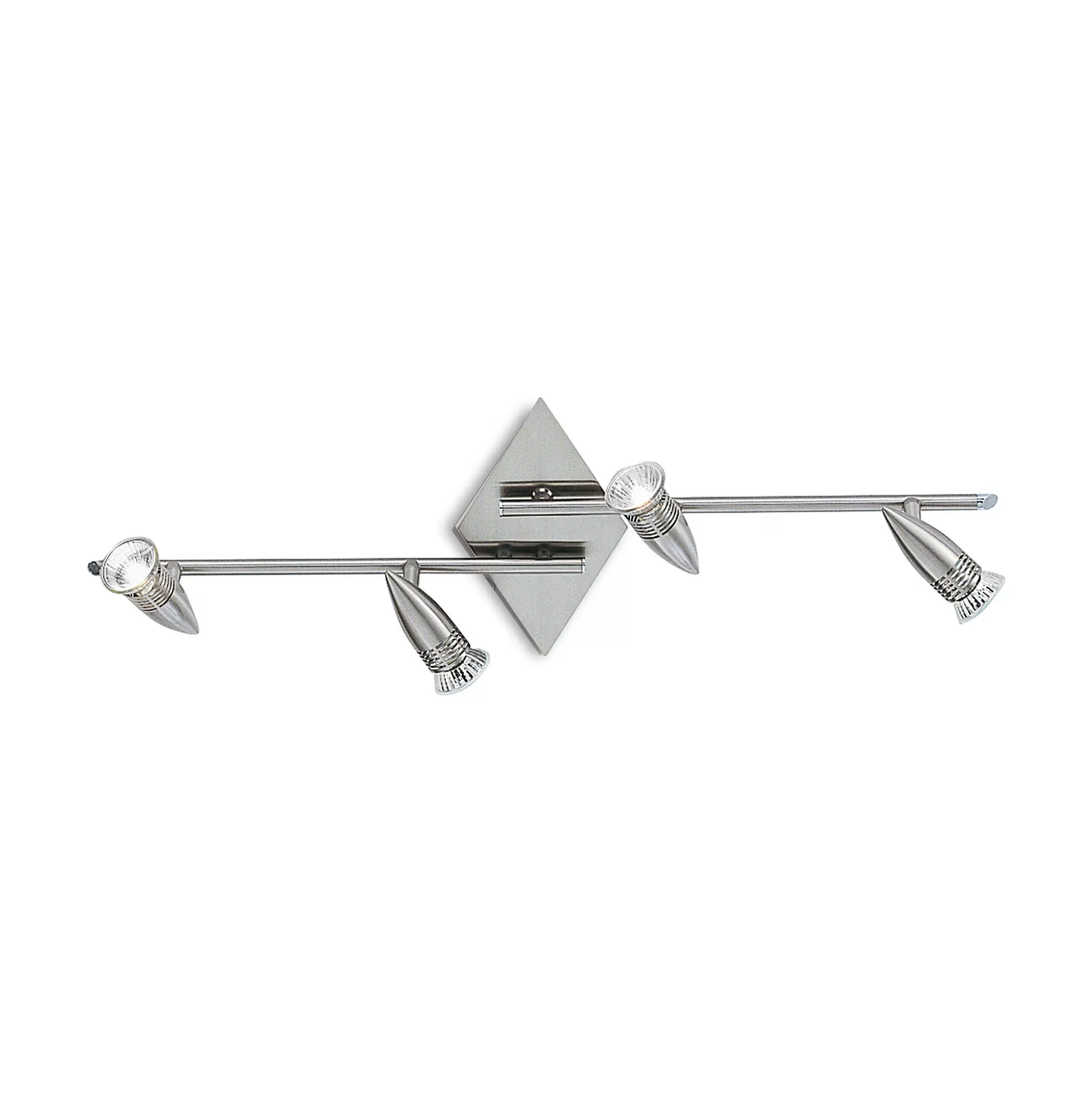 Dmora Lampade Da Soffitto<Ideal-Lux - Lampada da soffitto ALFA PL4 NICKEL, 72 x 22 x h16 cm,