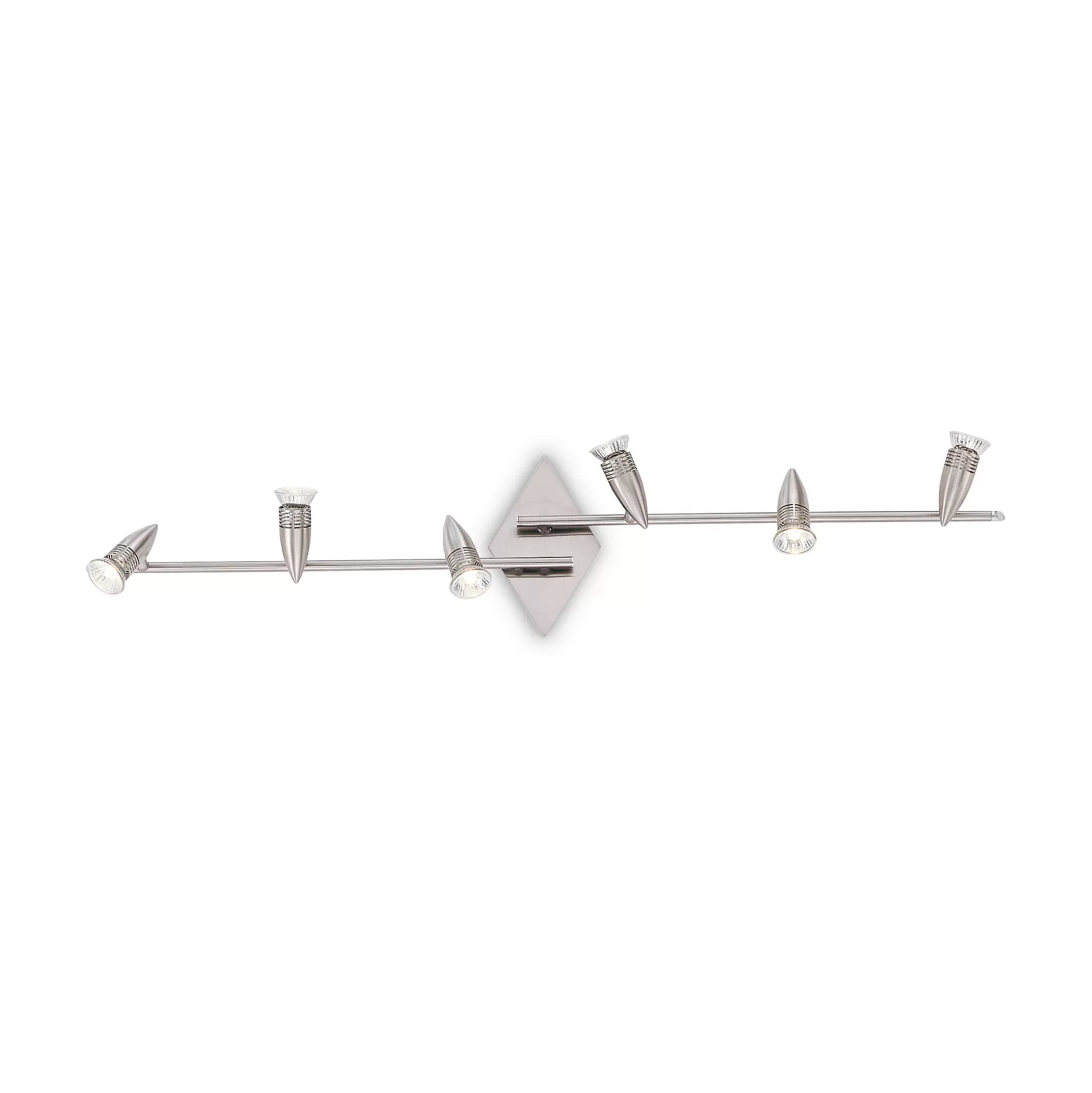 Dmora Lampade Da Soffitto<Ideal-Lux - Lampada da soffitto ALFA PL6 NICKEL, 107 x 22 x h16 cm,