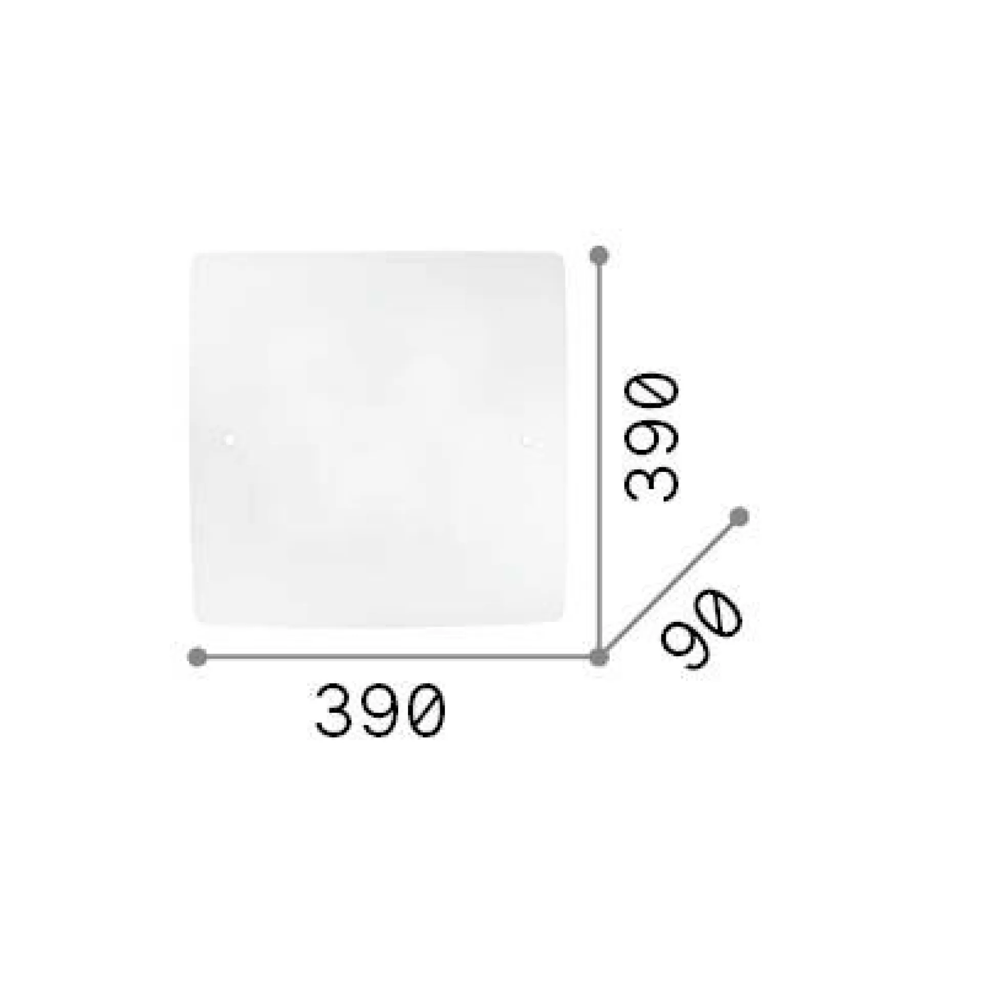 Dmora Lampade Da Soffitto<Ideal-Lux - Lampada da soffitto CELINE PL3, 39 x 39 x h9 cm,
