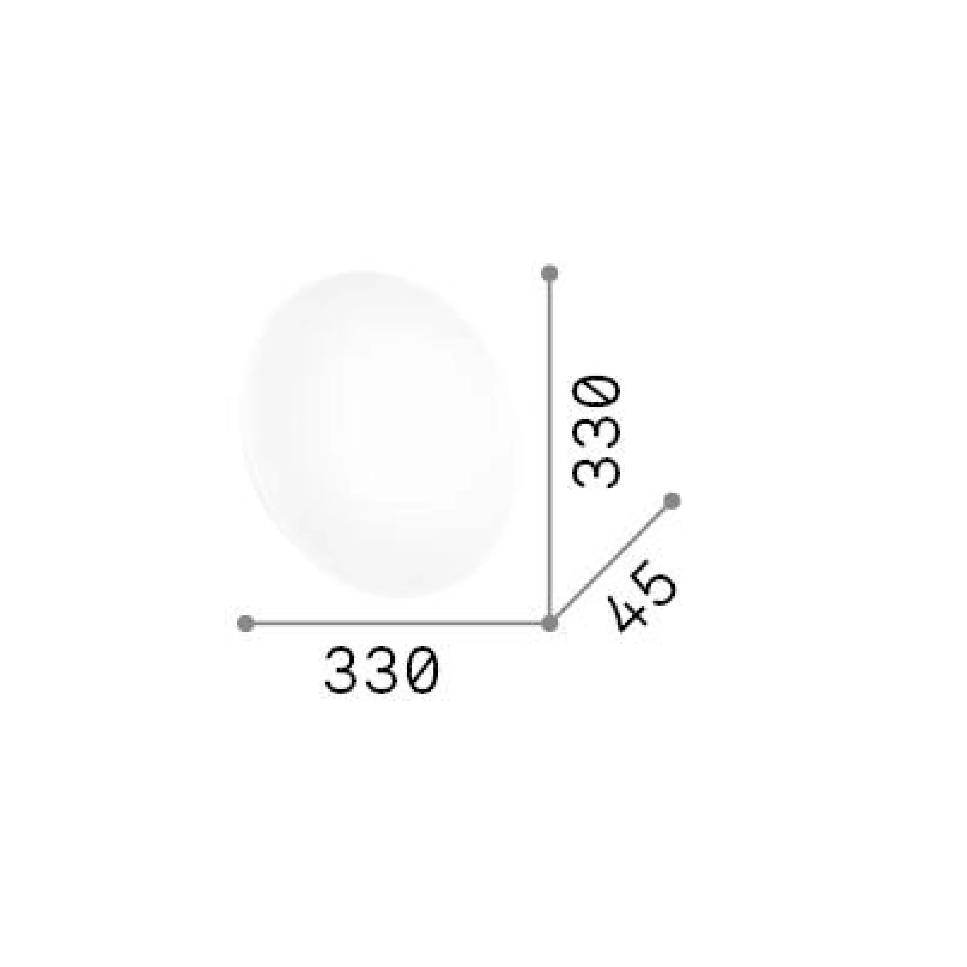 Dmora Lampade Da Soffitto<Ideal-Lux - Lampada da soffitto CLARA PL ROUND 3000K, 33 x 33 x h4 cm,