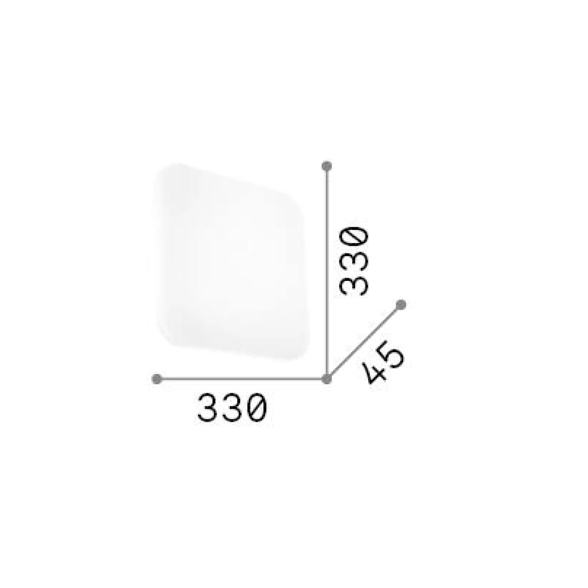 Dmora Lampade Da Soffitto<Ideal-Lux - Lampada da soffitto CLARA PL SQUARE 4000K, 33 x 33 x h5 cm,
