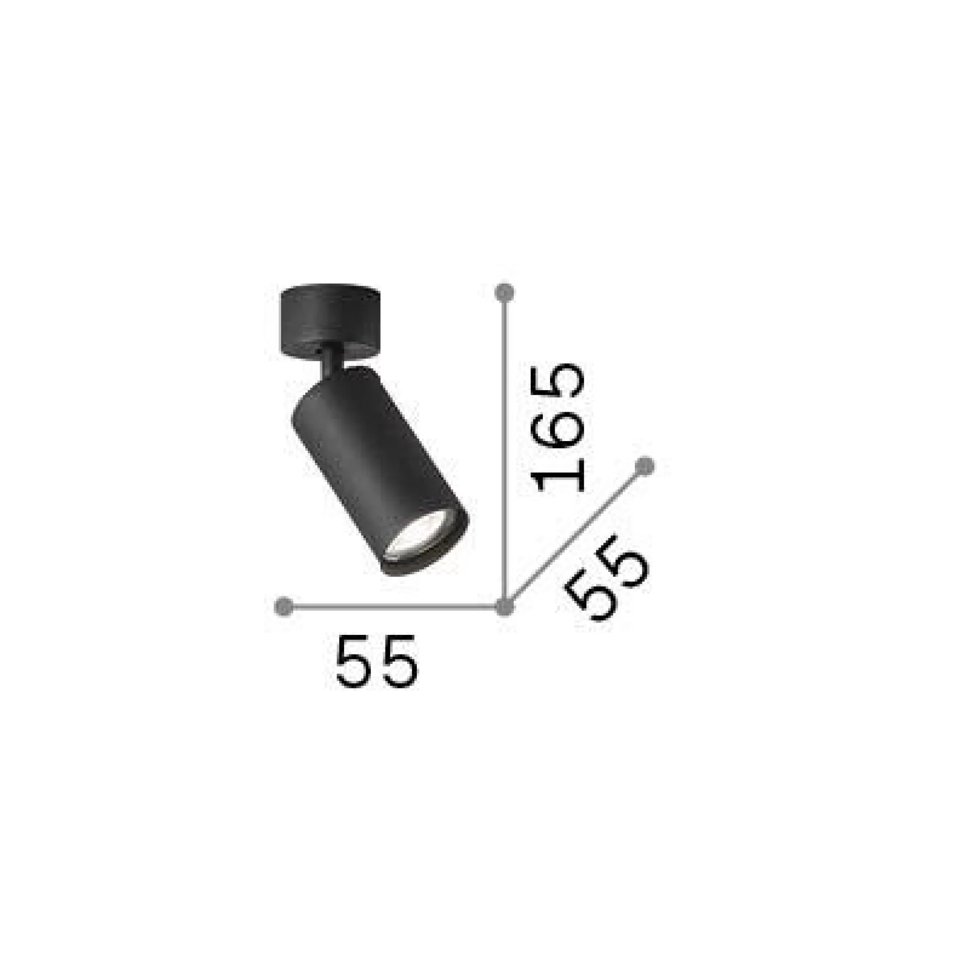 Dmora Lampade Da Soffitto<Ideal-Lux - Lampada da soffitto DYNAMITE PL1 , 6 x 6 x h17 cm,