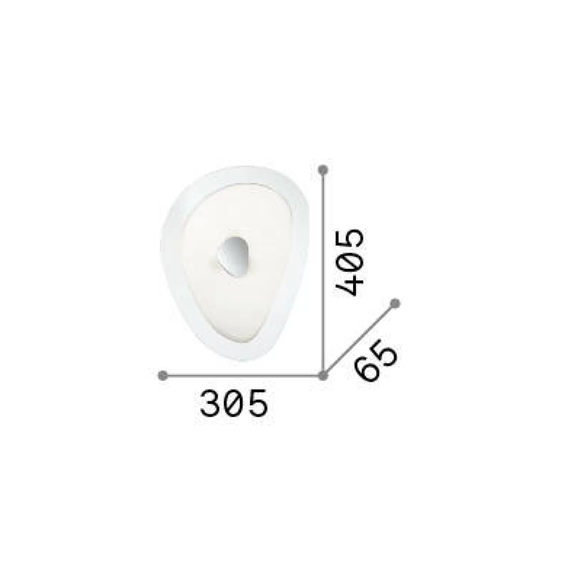 Dmora Lampade Da Soffitto<Ideal-Lux - Lampada da soffitto GEKO PL3, 41 x 31 x h7 cm,