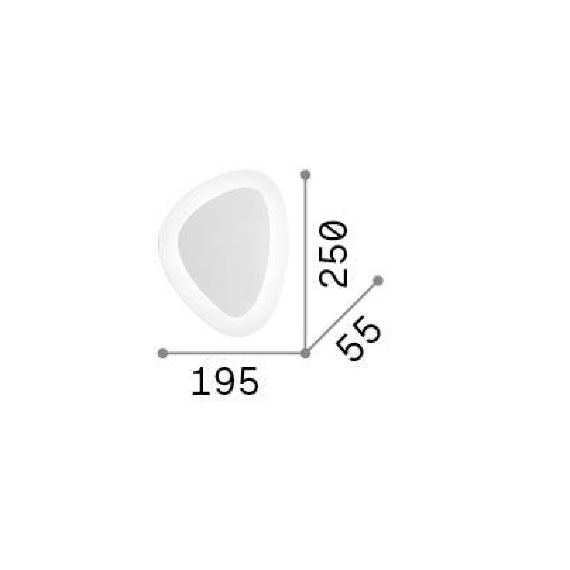 Dmora Lampade Da Soffitto<Ideal-Lux - Lampada da soffitto GINGLE AP D25, 25 x 20 x h6 cm,