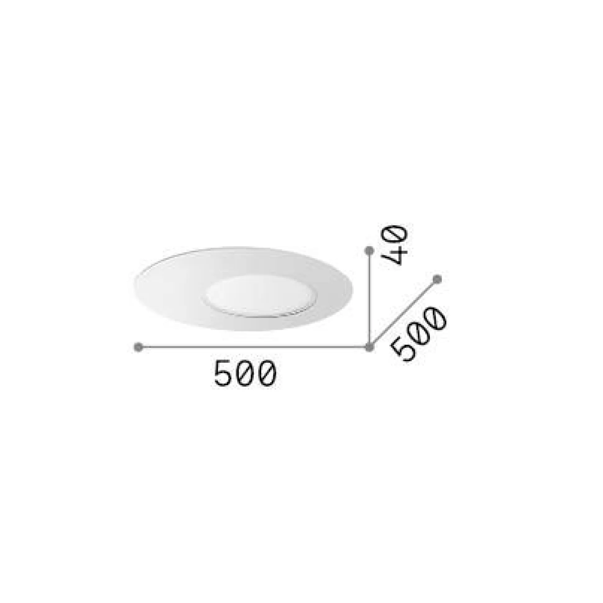 Dmora Lampade Da Soffitto<Ideal-Lux - Lampada da soffitto IRIDE PL D50 , 50 x 50 x h4 cm,