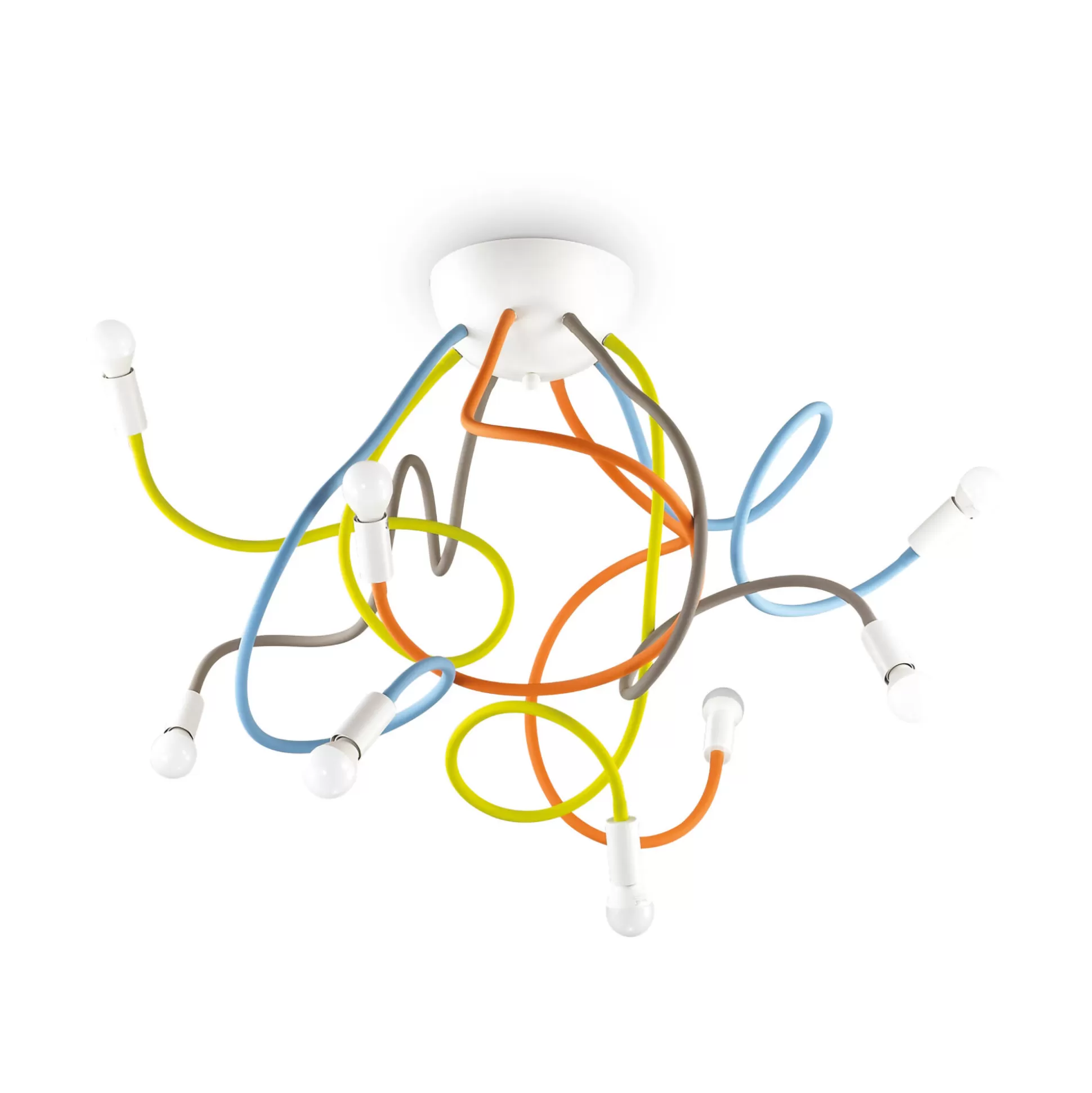 Dmora Lampade Da Soffitto<Ideal-Lux - Lampada da soffitto MULTIFLEX PL8 COLOR, 80 x 80 x h50 cm,