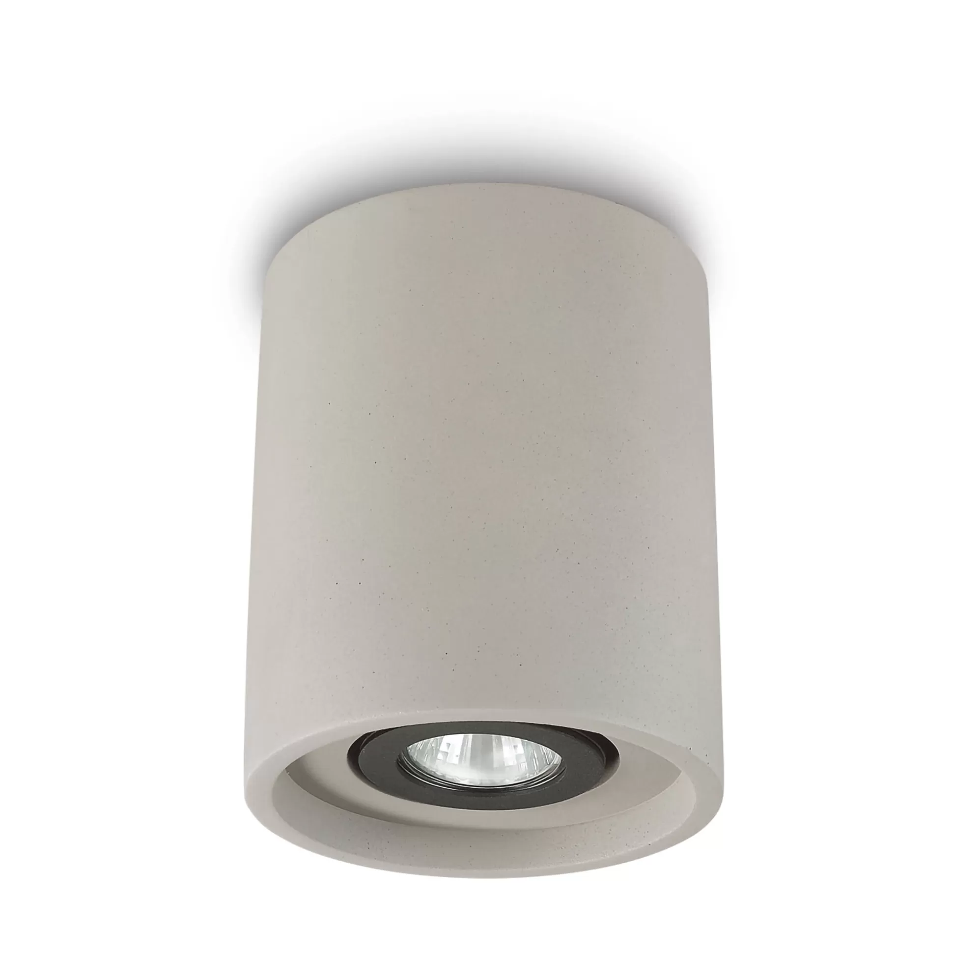 Dmora Lampade Da Soffitto<Ideal-Lux - Lampada da soffitto OAK PL1 ROUND CEMENTO, 14 x 14 x h16 cm,