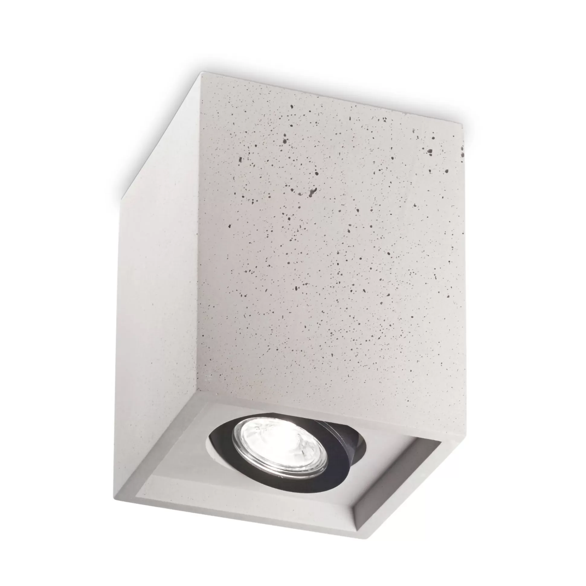 Dmora Lampade Da Soffitto<Ideal-Lux - Lampada da soffitto OAK PL1 SQUARE CEMENTO, 14 x 14 x h16 cm,