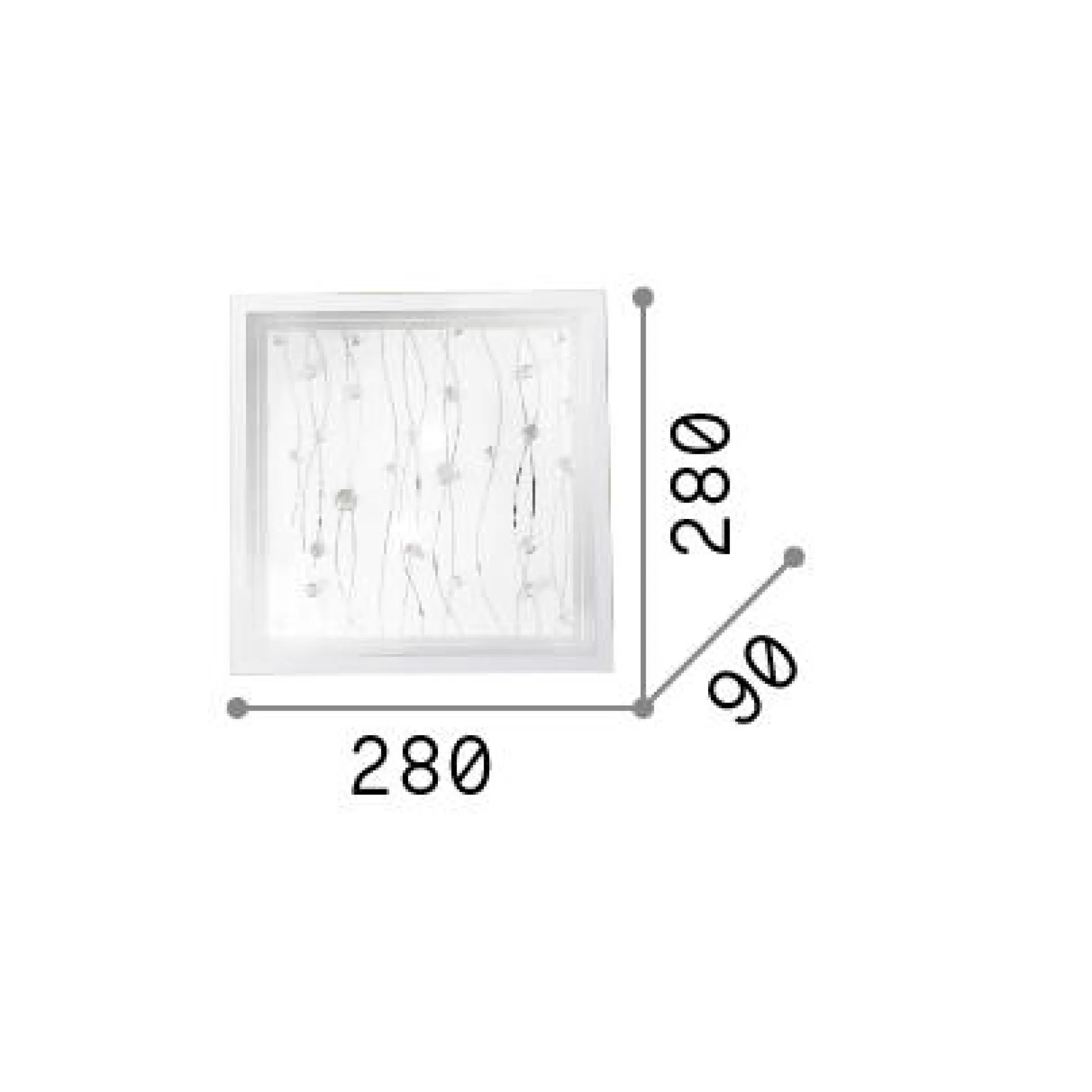 Dmora Lampade Da Soffitto<Ideal-Lux - Lampada da soffitto OCEAN PL2 COLOR, 28 x 9 x h28 cm,