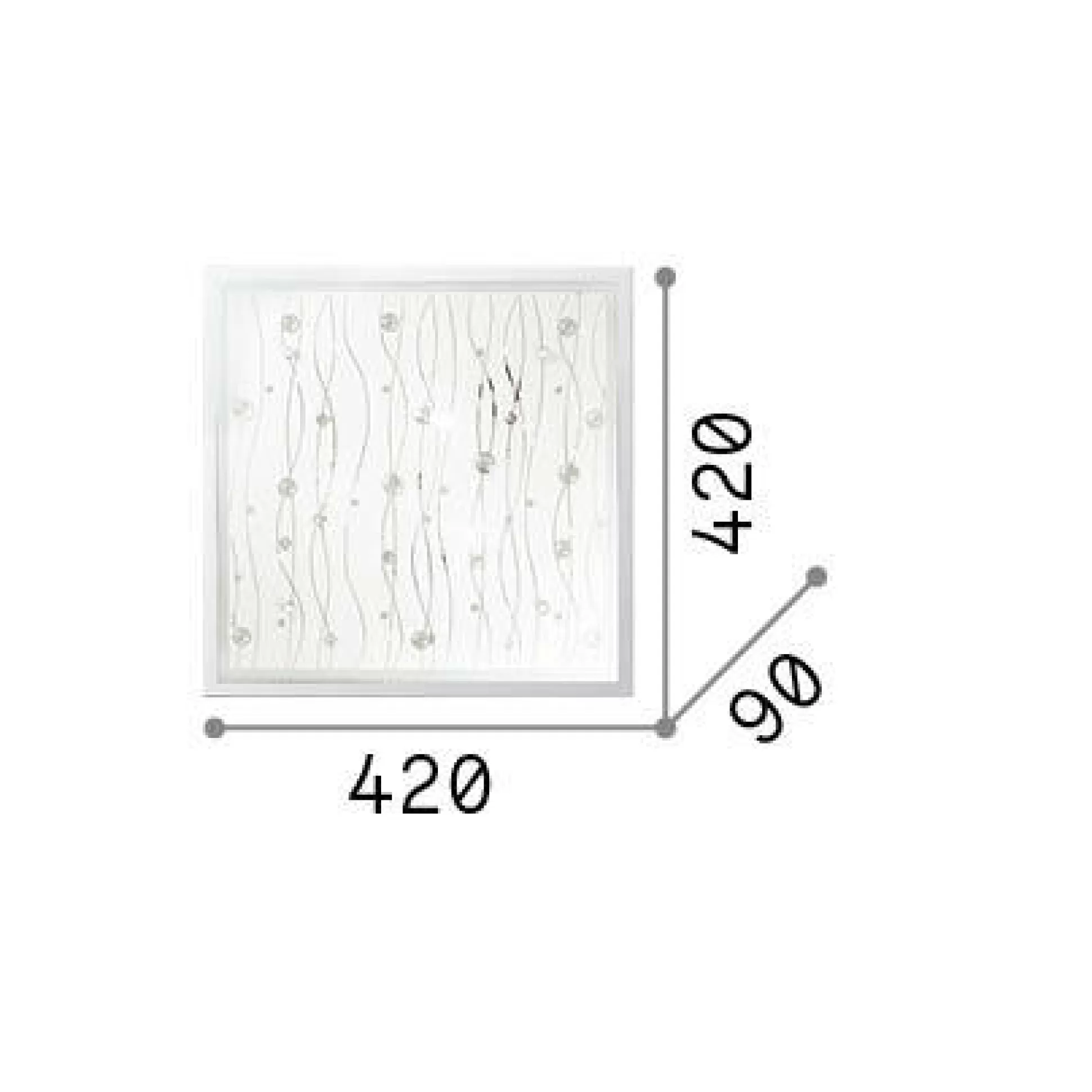Dmora Lampade Da Soffitto<Ideal-Lux - Lampada da soffitto OCEAN PL3 , 42 x 9 x h42 cm,