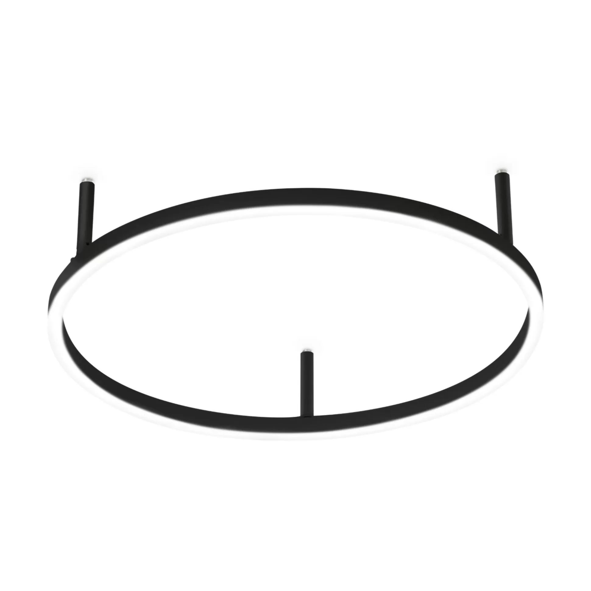 Dmora Lampade Da Soffitto<Ideal-Lux - Lampada da soffitto ORACLE SLIM PL D050 ROUND 3000K ON-OFF BK, 50 x 50 x h7 cm,