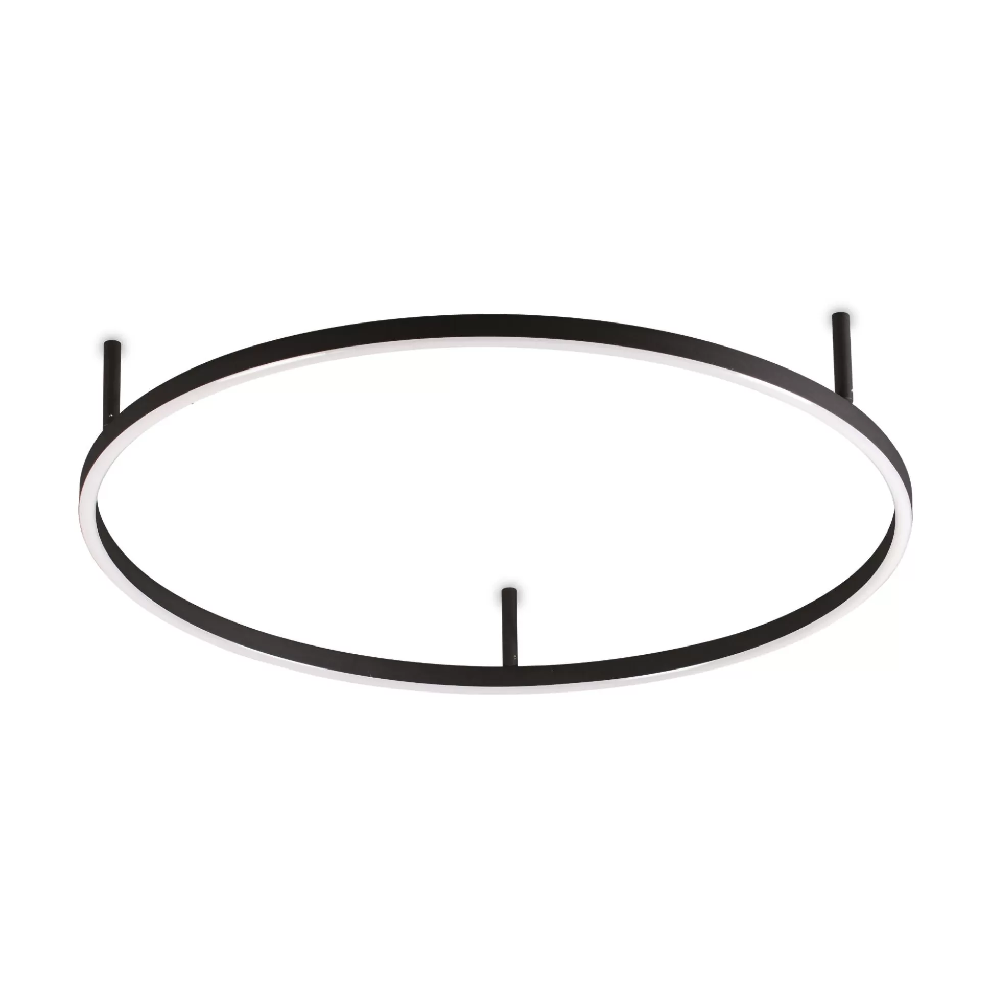 Dmora Lampade Da Soffitto<Ideal-Lux - Lampada da soffitto ORACLE SLIM PL D070 ROUND 3000K ON-OFF BK, 70 x 70 x h7 cm,
