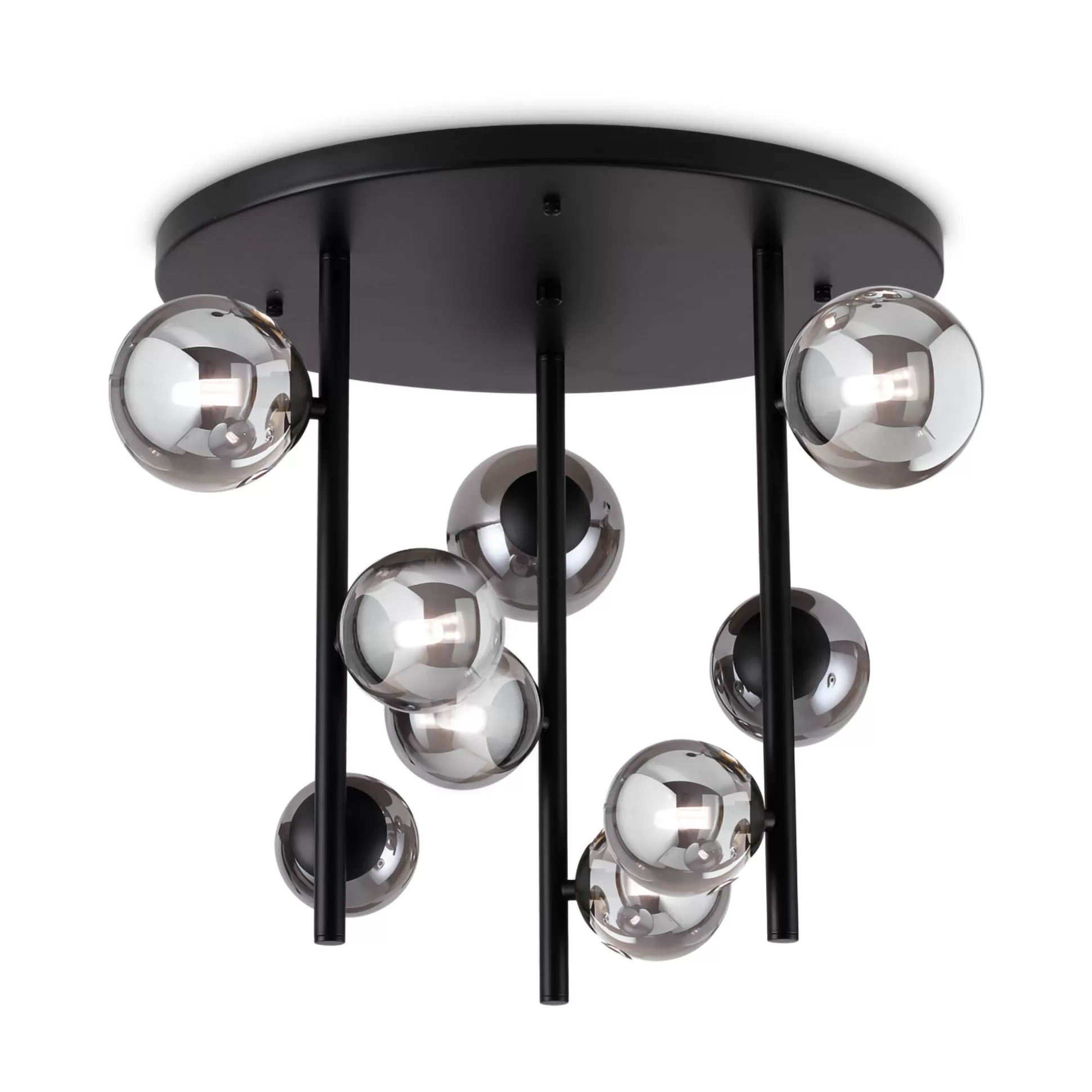 Dmora Lampade Da Soffitto<Ideal-Lux - Lampada da soffitto PERLAGE PL9 FUME', 55 x 55 x h50 cm,