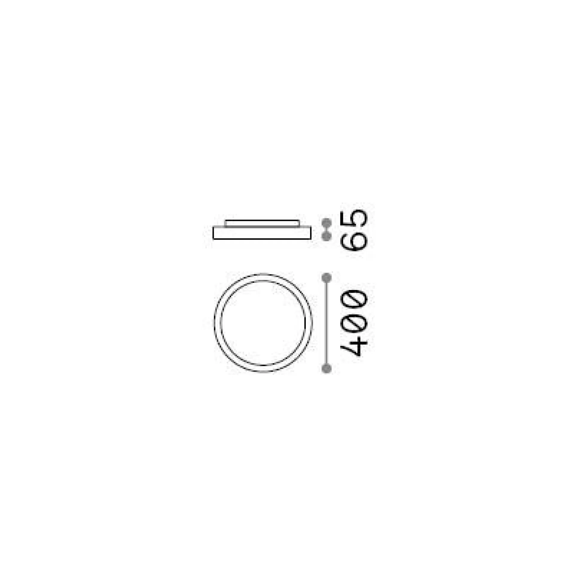 Dmora Lampade Da Soffitto<Ideal-Lux - Lampada da soffitto RAY PL D40 , 40 x 40 x h7 cm,