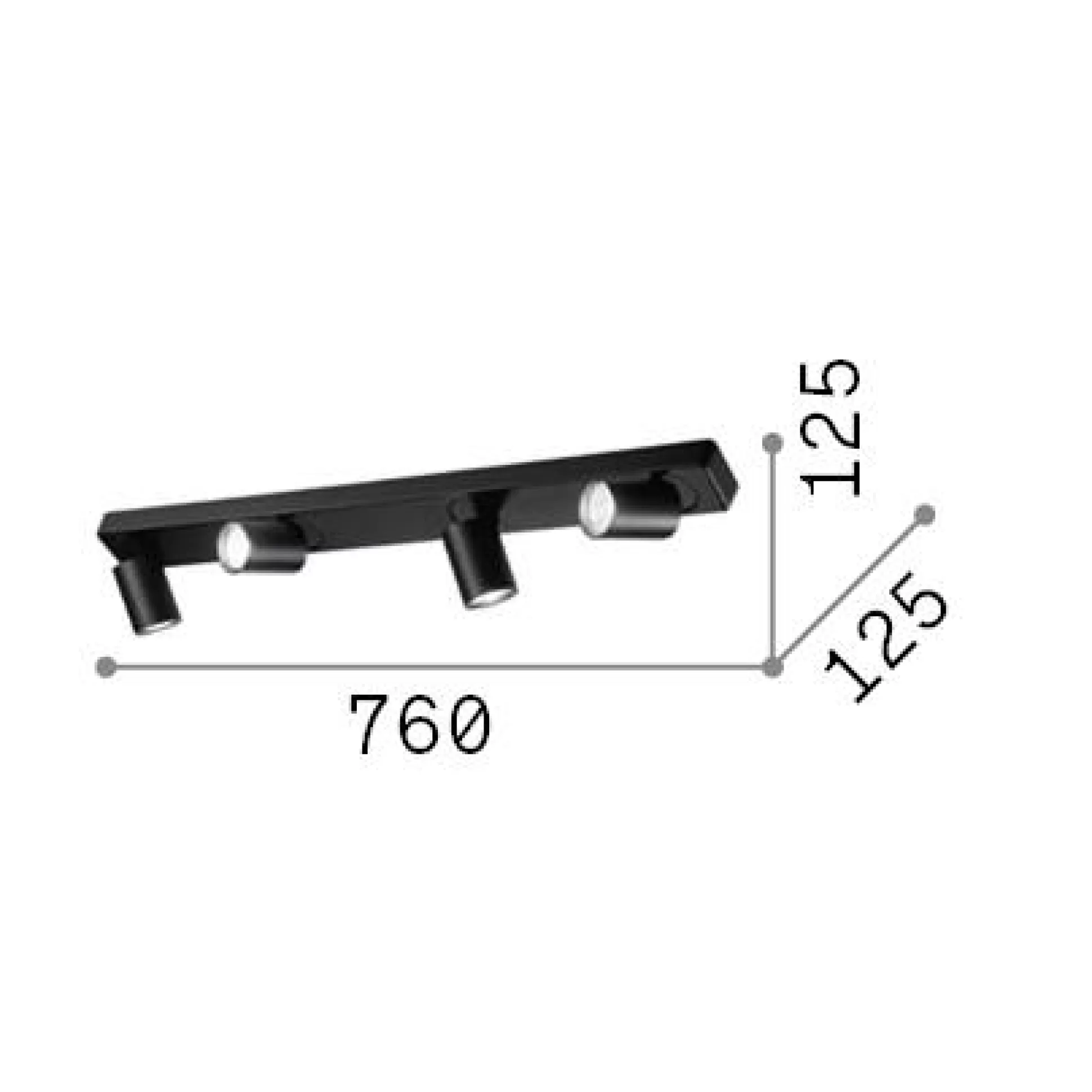 Dmora Lampade Da Soffitto<Ideal-Lux - Lampada da soffitto RUDY PL4 ROUND , 76 x 13 x h9 cm,
