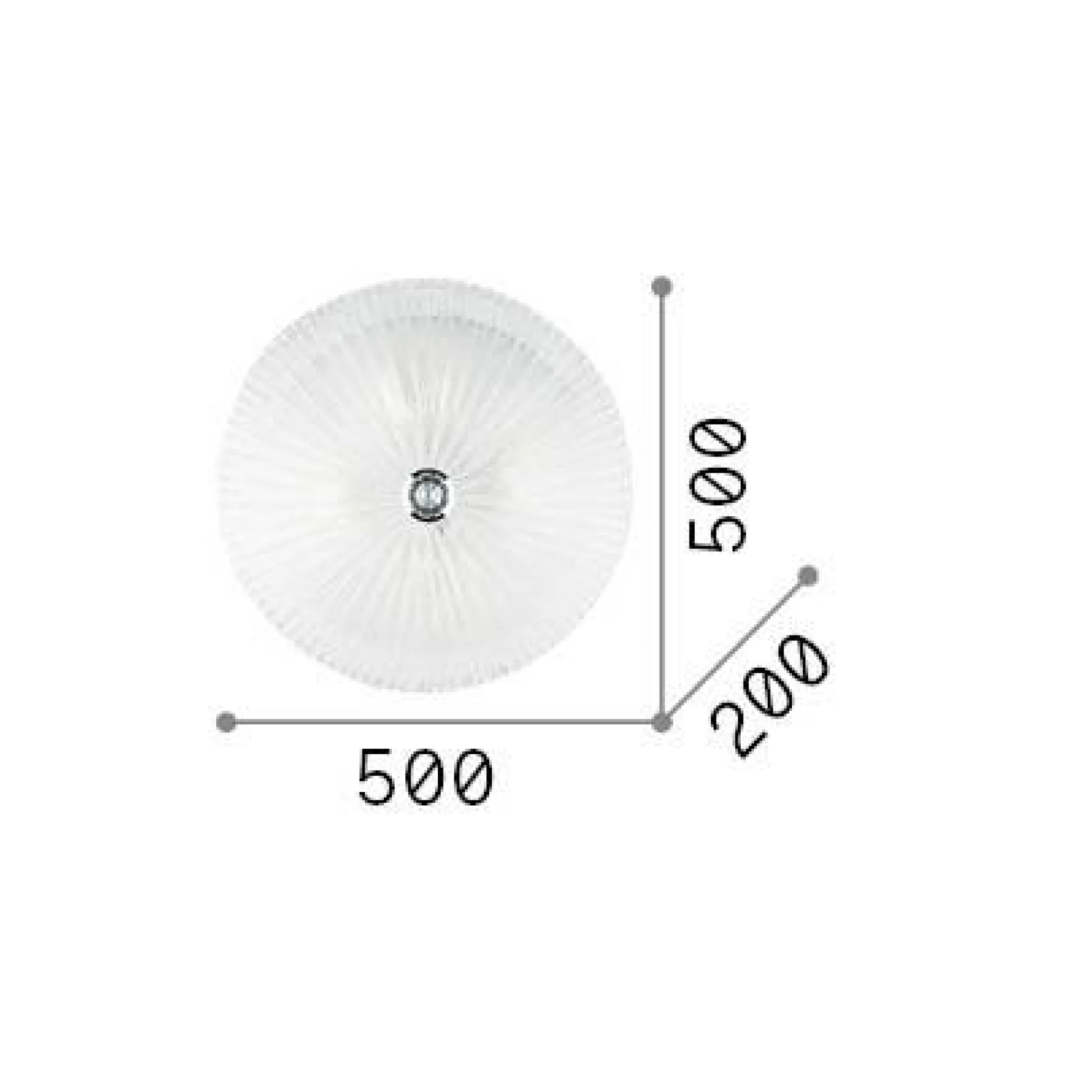 Dmora Lampade Da Soffitto<Ideal-Lux - Lampada da soffitto SHELL PL4 , 50 x 50 x h20 cm,