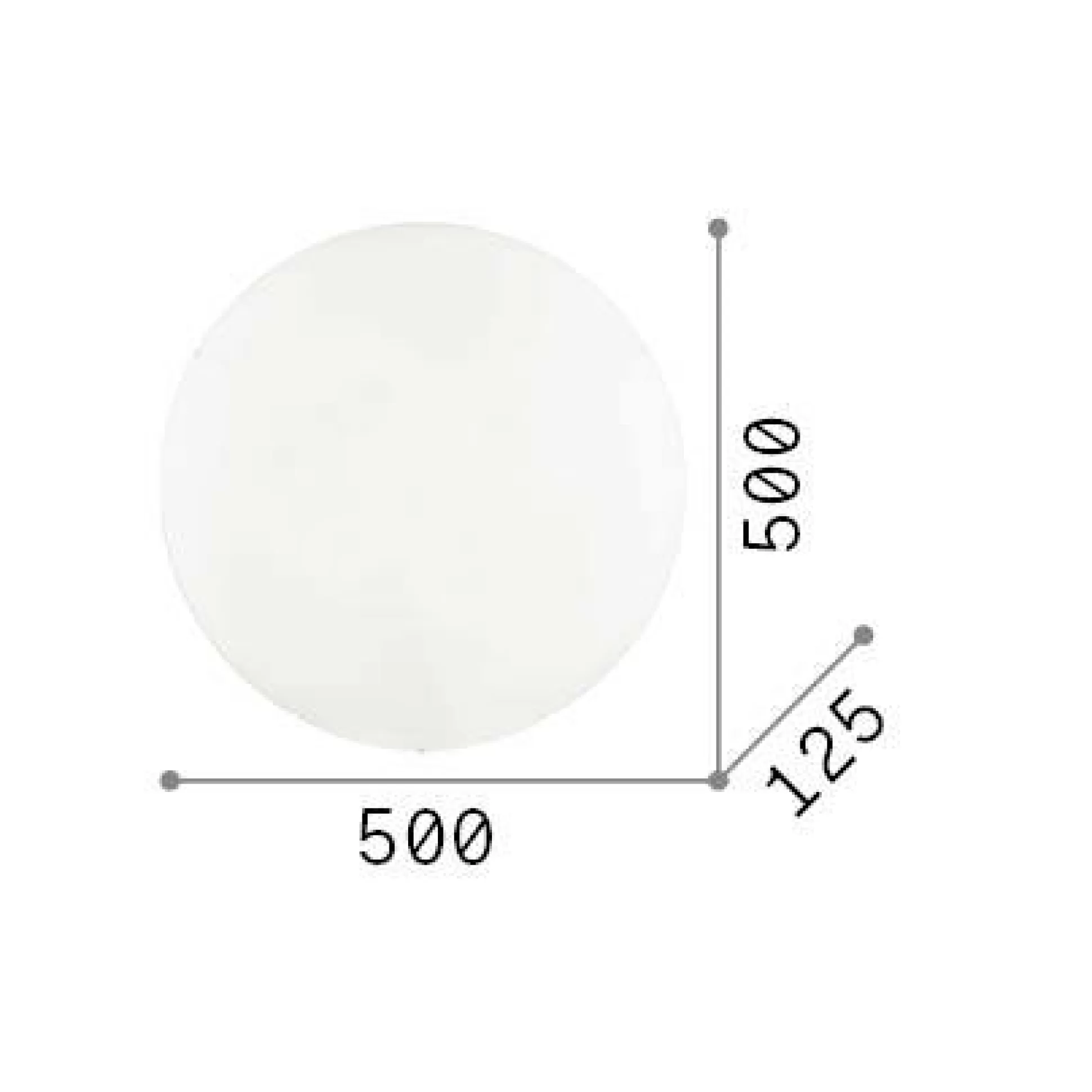 Dmora Lampade Da Soffitto<Ideal-Lux - Lampada da soffitto SIMPLY PL4, 50 x 50 x h13 cm,