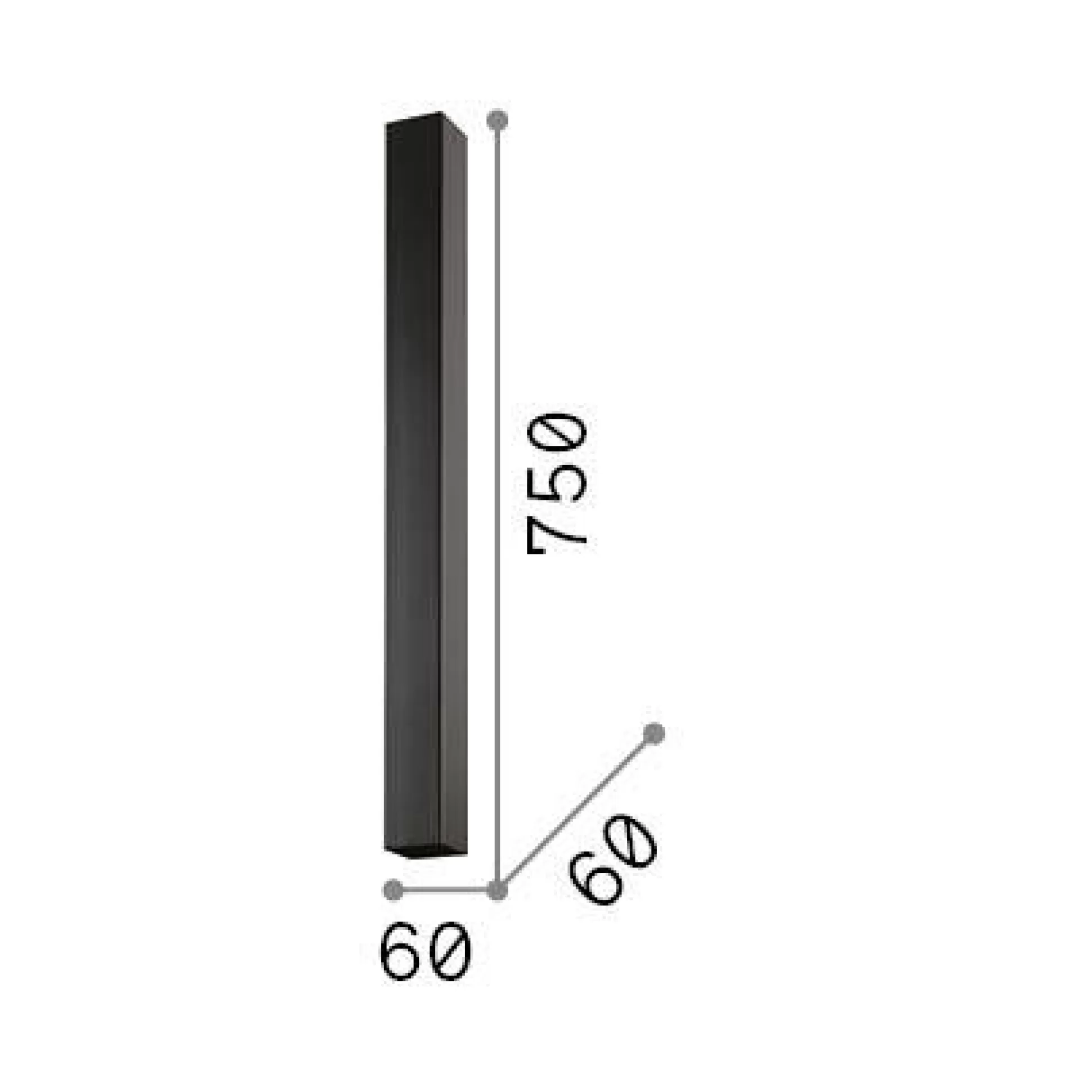 Dmora Lampade Da Soffitto<Ideal-Lux - Lampada da soffitto SKY PL1 H75 , 6 x 6 x h75 cm,