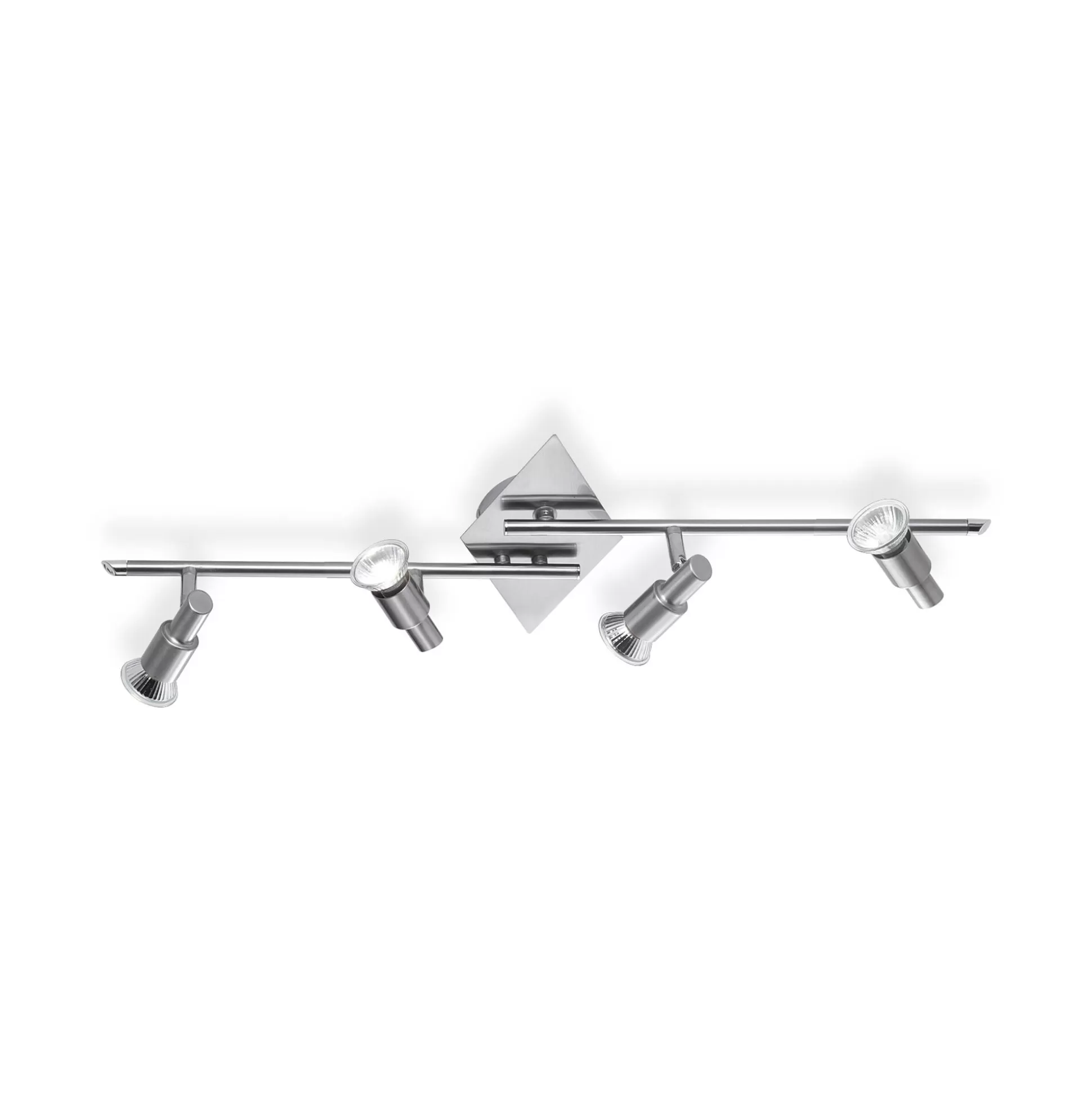 Dmora Lampade Da Soffitto<Ideal-Lux - Lampada da soffitto SLEM PL4 NICKEL, 72 x 22 x h16 cm,