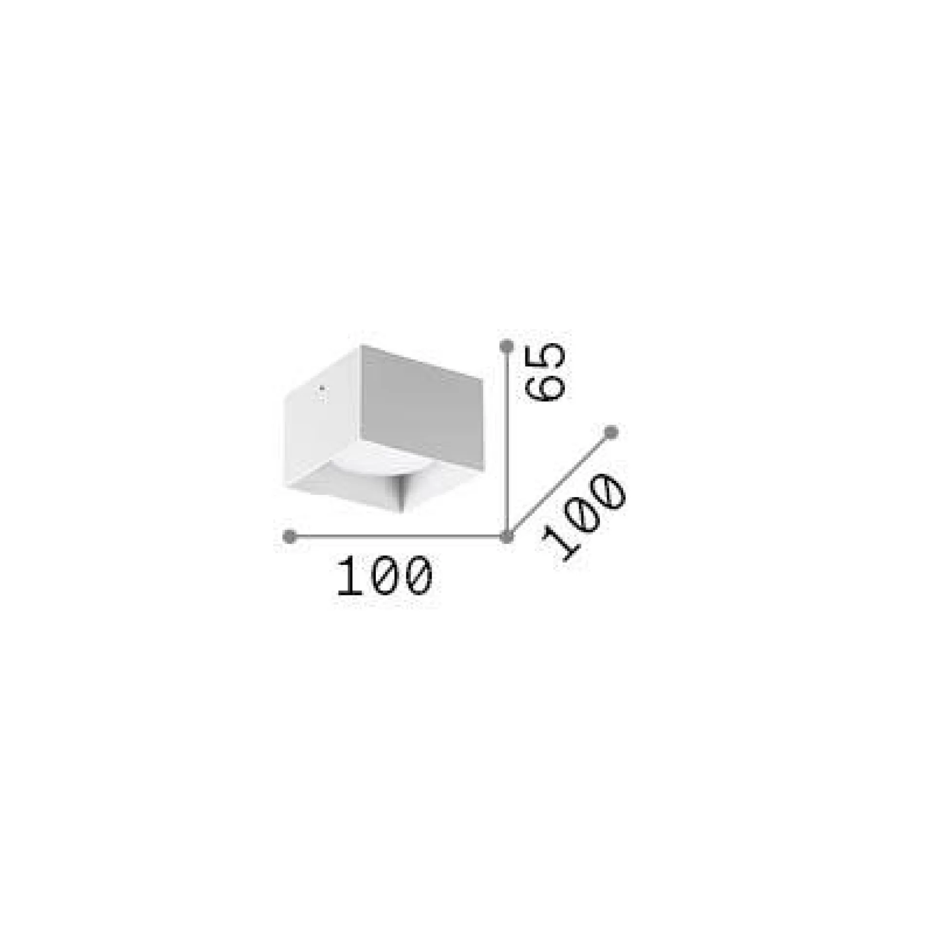 Dmora Lampade Da Soffitto<Ideal-Lux - Lampada da soffitto SPIKE PL1 SQUARE NICKEL, 10 x 10 x h7 cm,