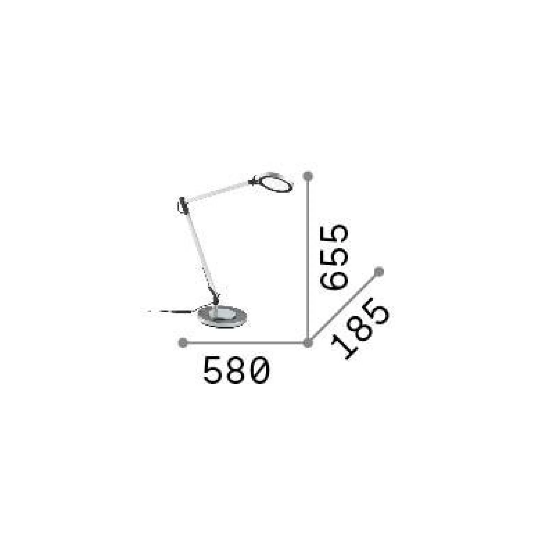 Dmora Lampade Da Tavolo<Ideal-Lux - Lampada da tavolo FUTURA TL ALLUMINIO, 58 x 19 x h66 cm,