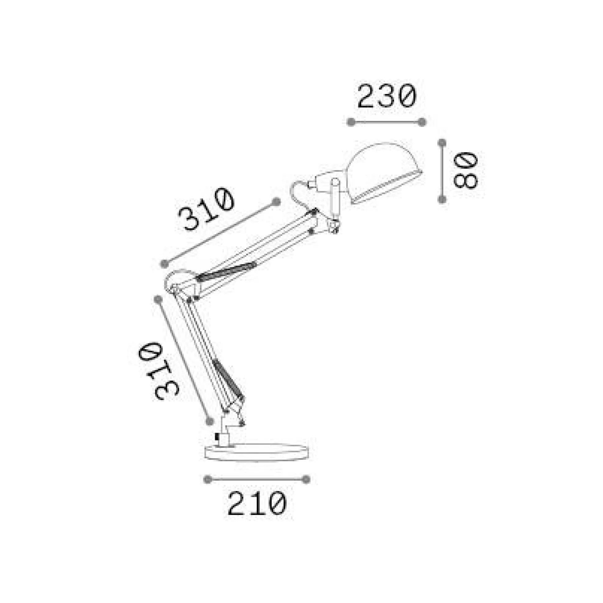 Dmora Lampade Da Tavolo<Ideal-Lux - Lampada da tavolo JOHNNY TL1 BRUNITO, 21 x 51 x h65 cm,