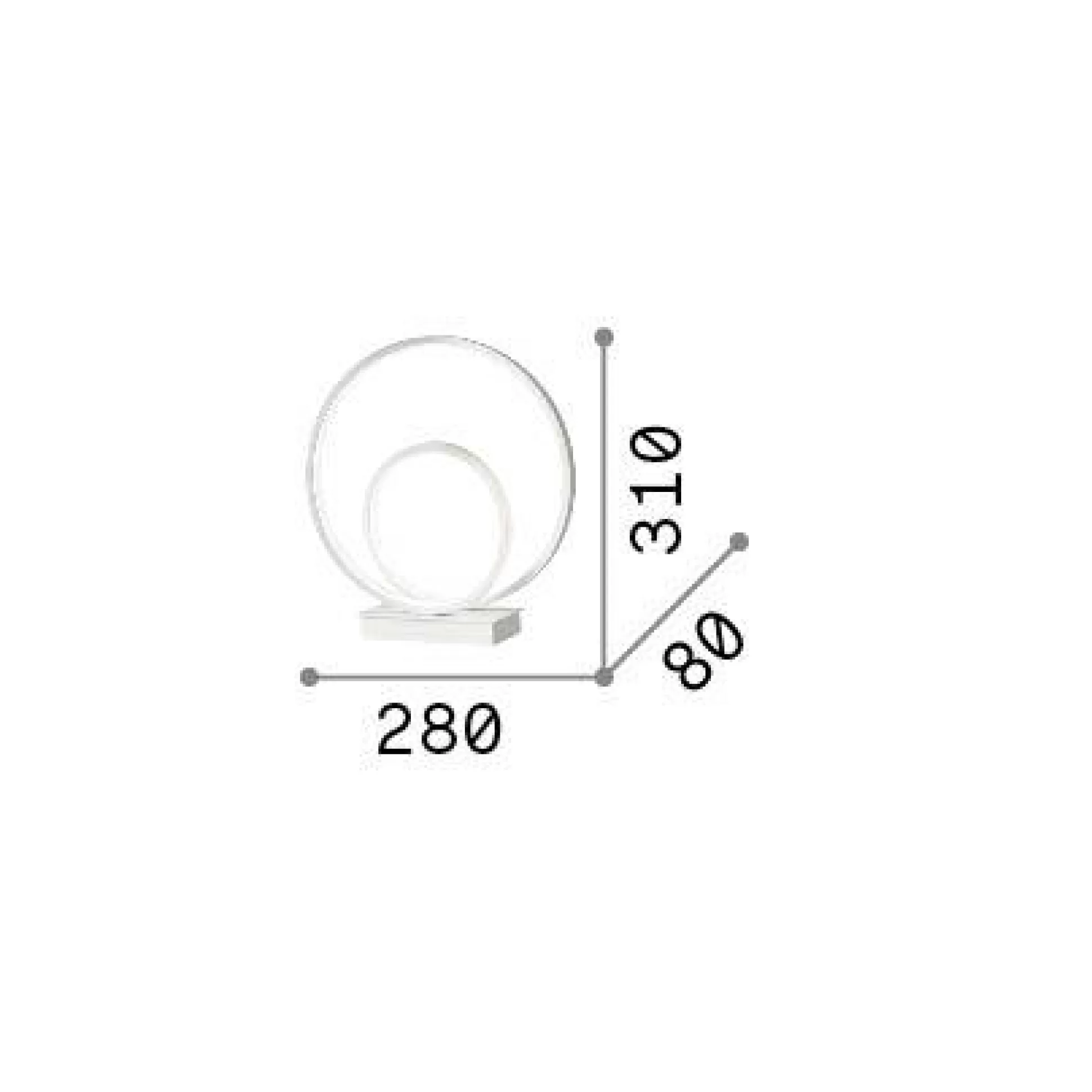 Dmora Lampade Da Tavolo<Ideal-Lux - Lampada da tavolo OZ TL ON-OFF , 28 x 8 x h31 cm,