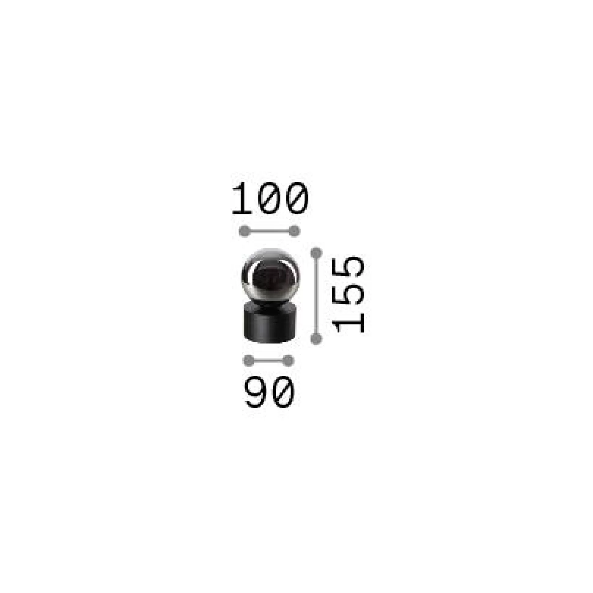 Dmora Lampade Da Tavolo<Ideal-Lux - Lampada da tavolo PERLAGE TL1 FUME', 10 x 10 x h16 cm,