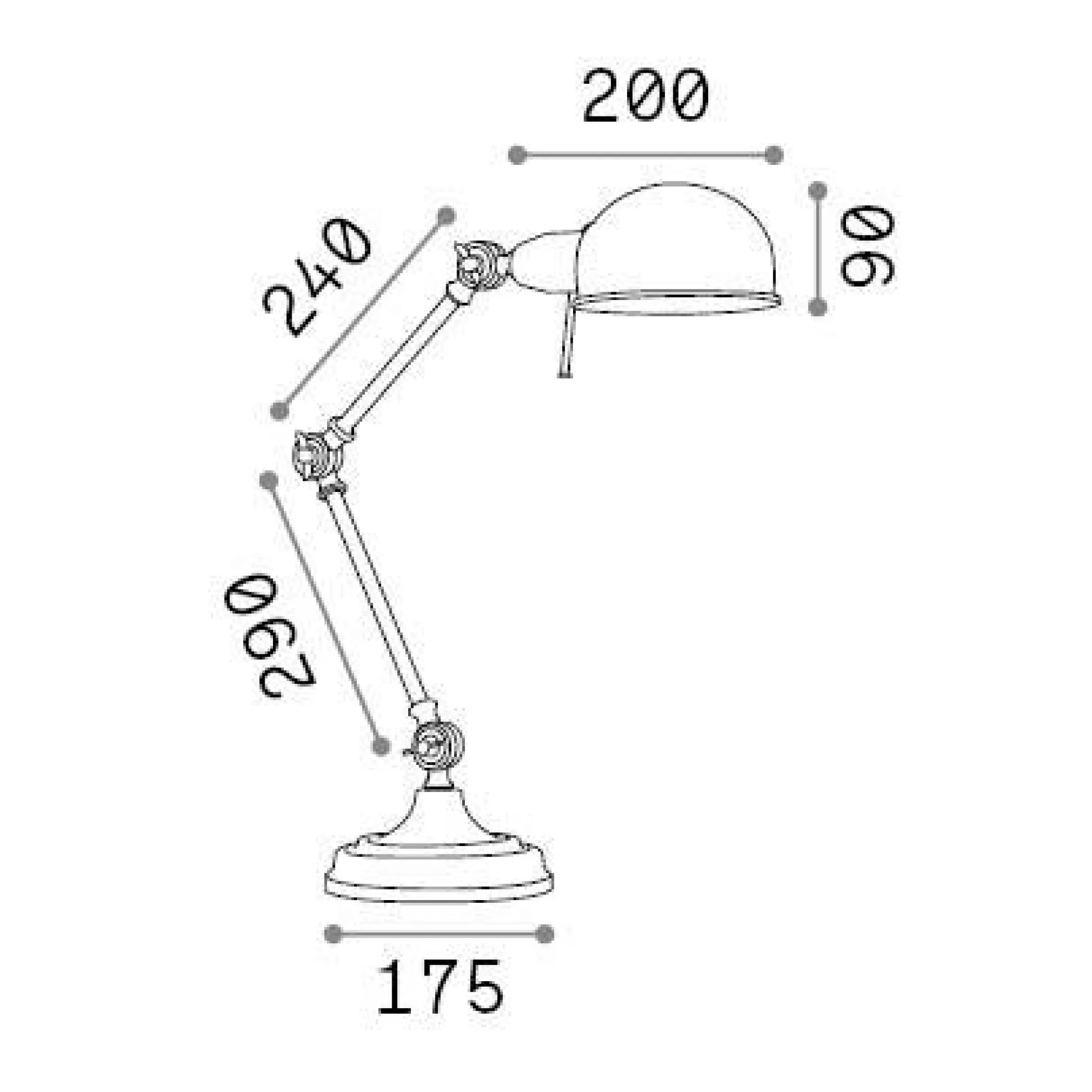 Dmora Lampade Da Tavolo<Ideal-Lux - Lampada da tavolo TRUMAN TL1 , 18 x 18 x h40 cm,