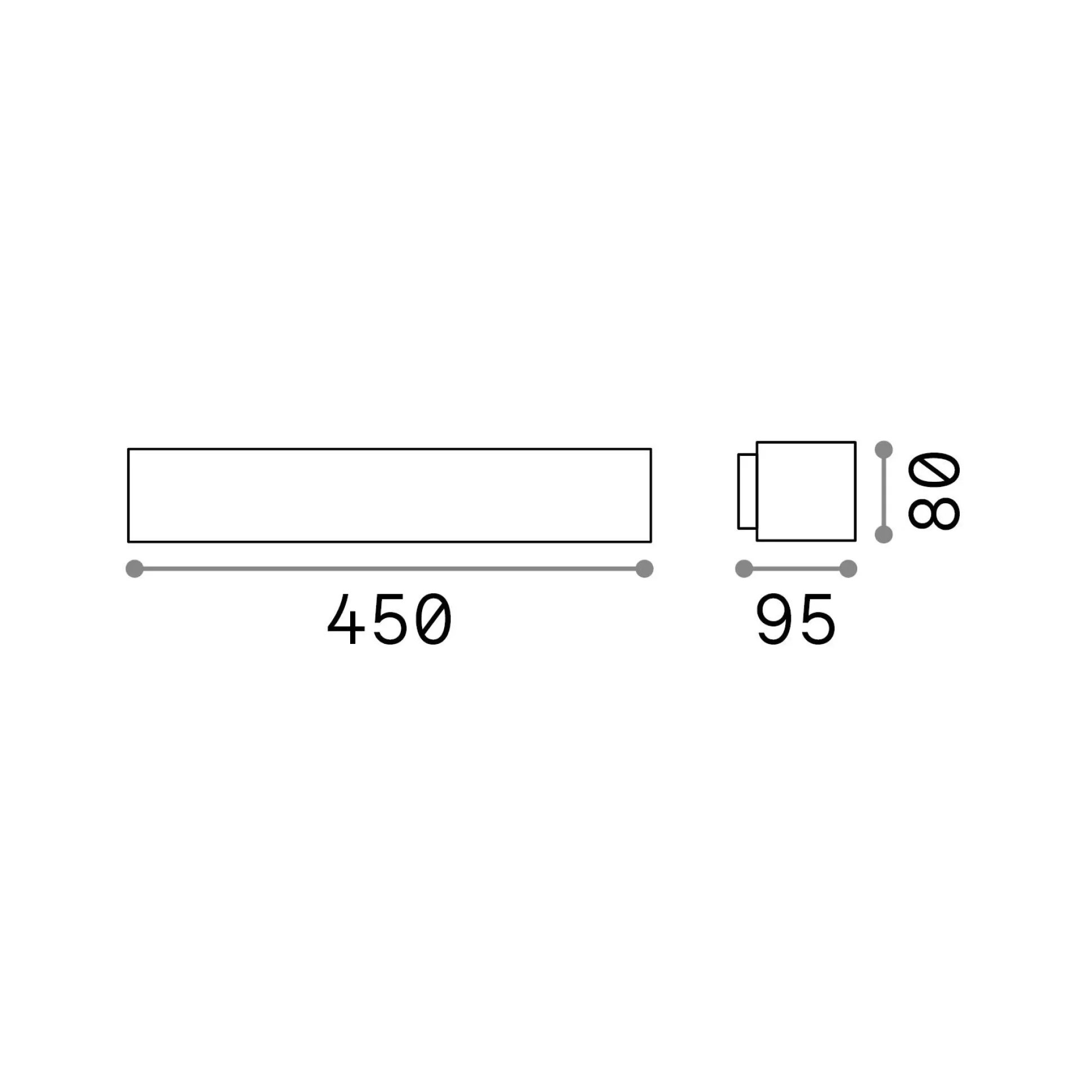 Dmora Lampade Outdoor<Ideal-Lux - Lampada outdoor ANDROMEDA AP2 , 45 x 8 x h10 cm,