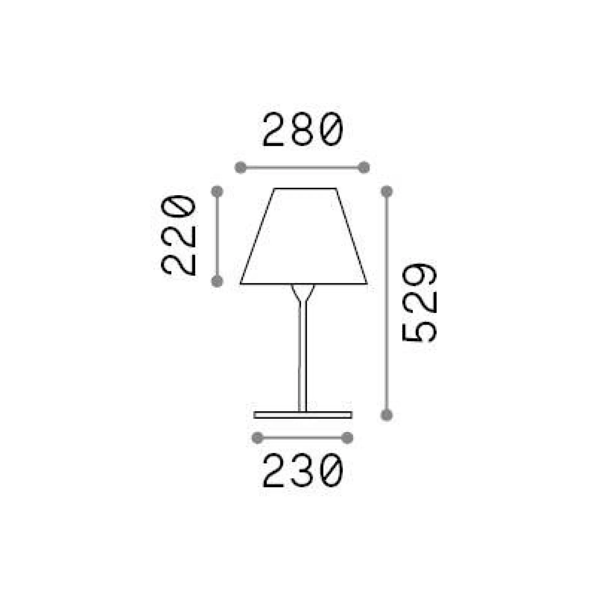 Dmora Lampade Outdoor<Ideal-Lux - Lampada outdoor ARCADIA TL1, 28 x 28 x h53 cm,