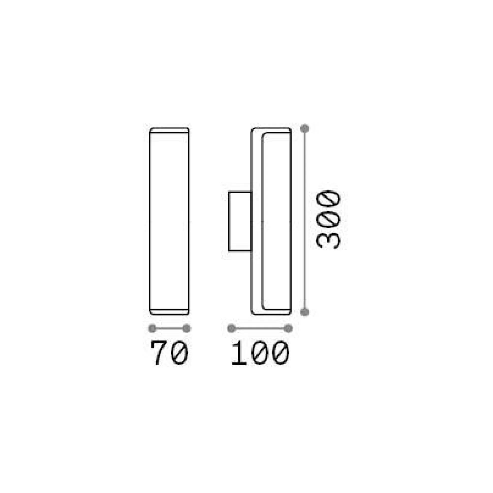 Dmora Lampade Outdoor<Ideal-Lux - Lampada outdoor ETERE AP 3000K, 30 x 7 x h10 cm,