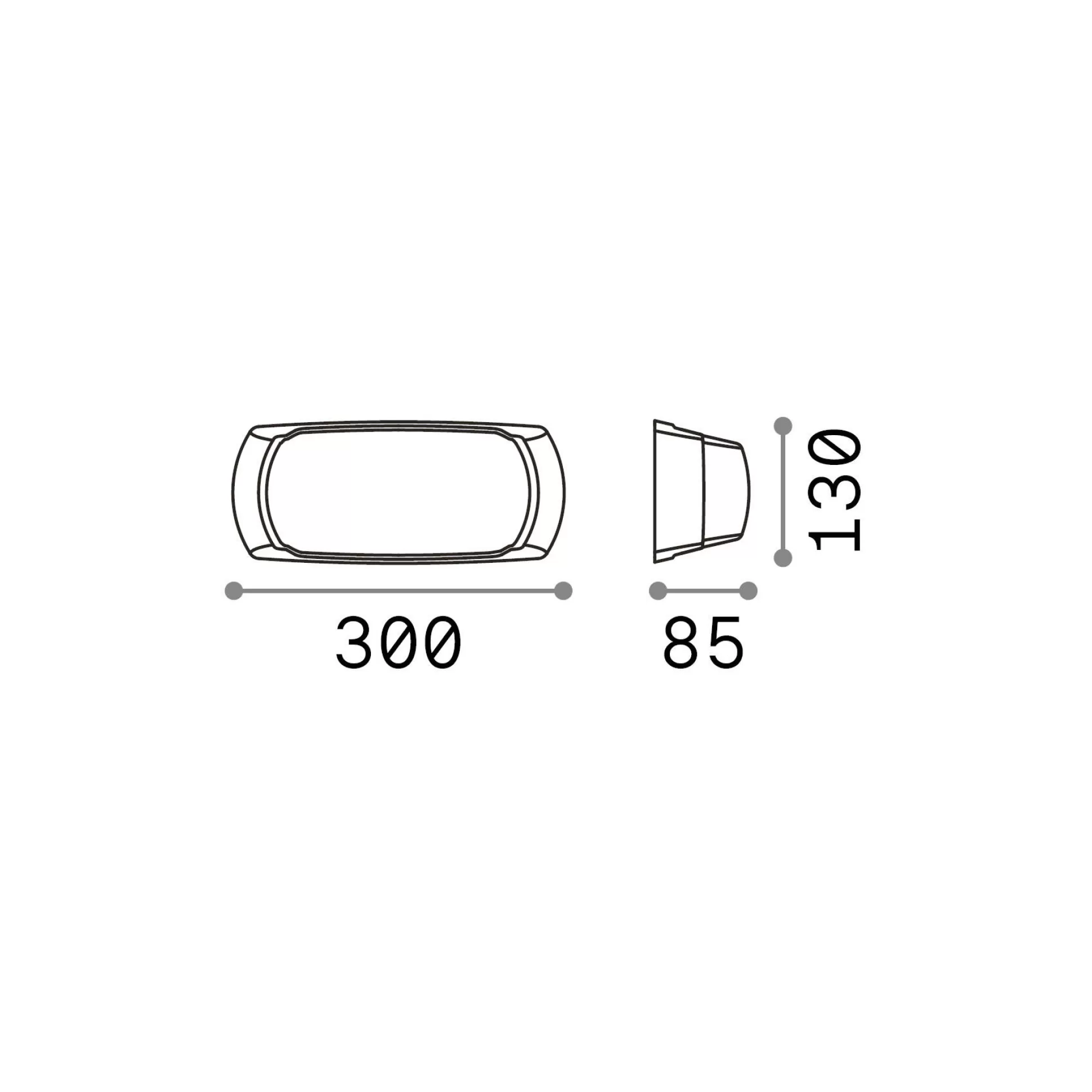 Dmora Lampade Outdoor<Ideal-Lux - Lampada outdoor FELIX-2 AP1 , Made in Italy, 30 x 13 x h9 cm,