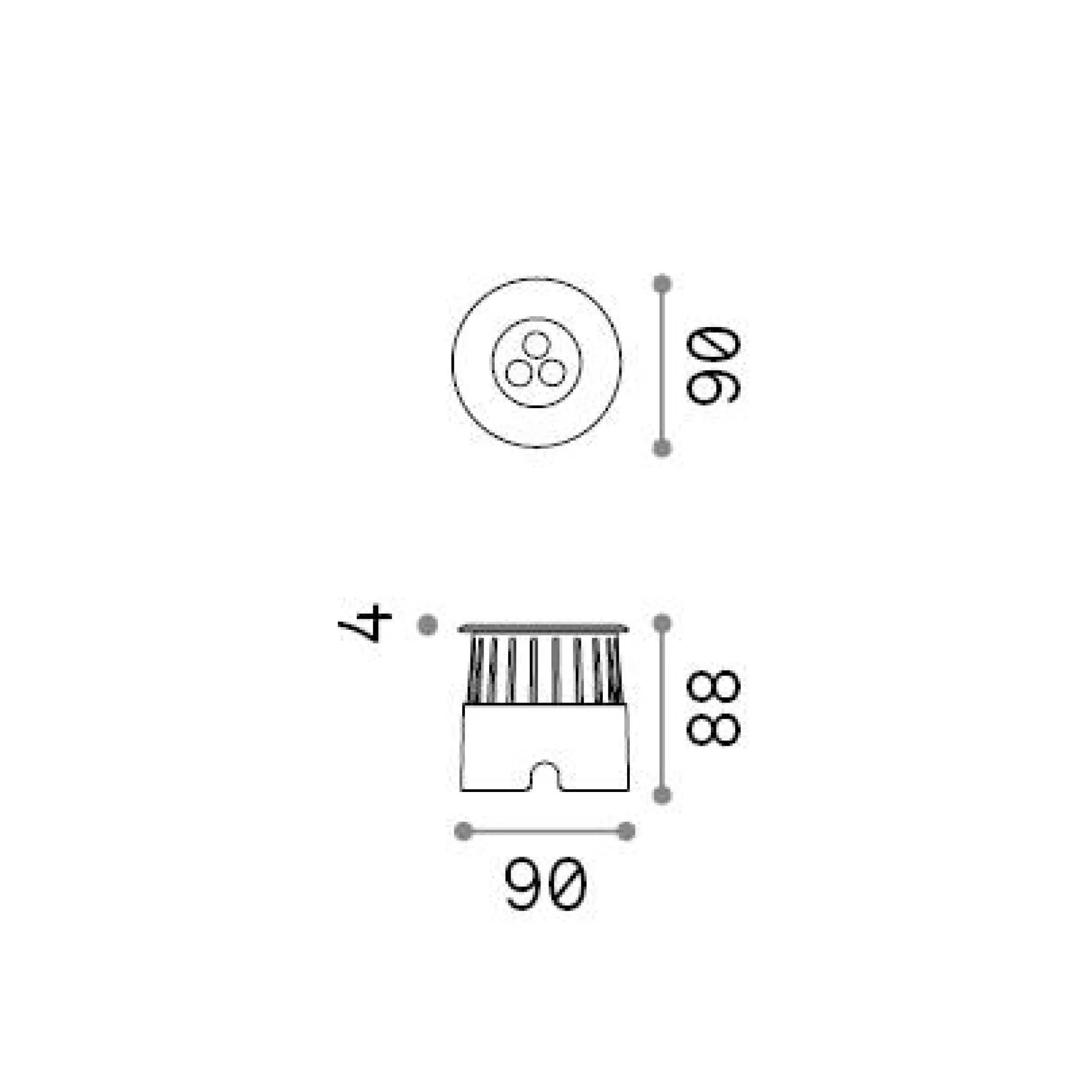 Dmora Lampade Outdoor<Ideal-Lux - Lampada outdoor FLOOR PT D09, 9 x 9 x h9 cm,