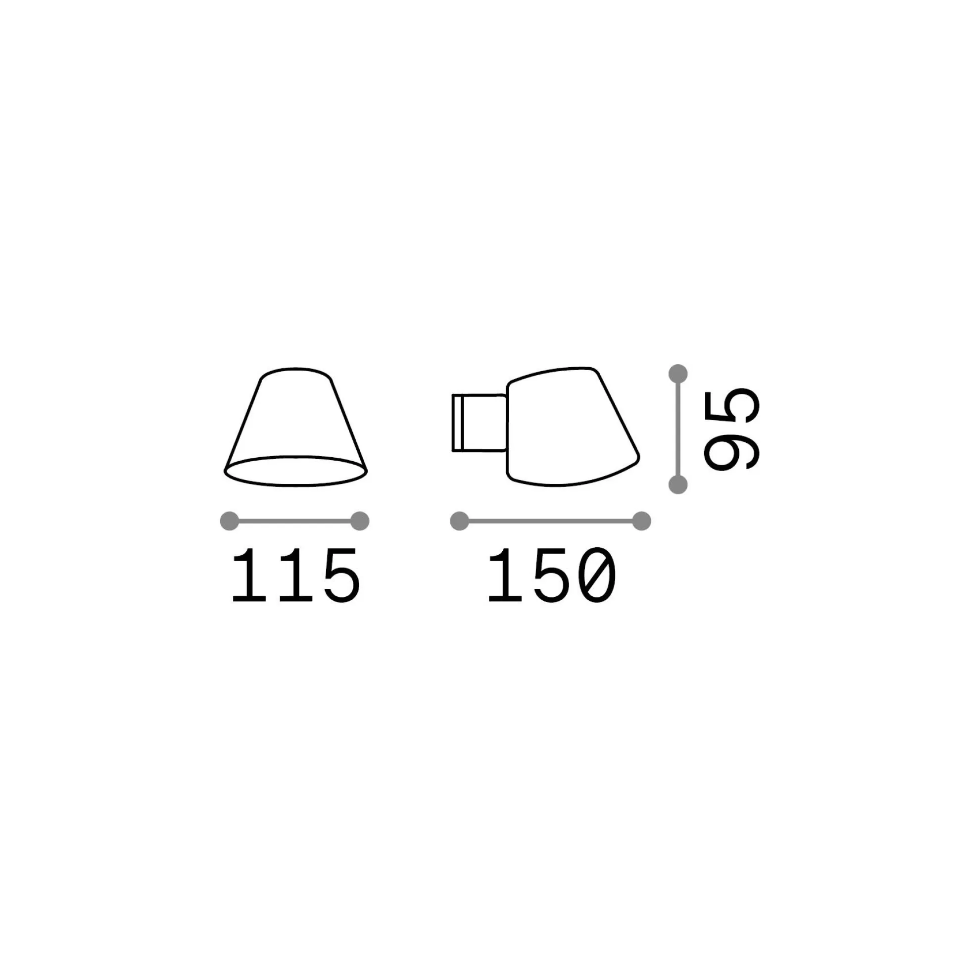 Dmora Lampade Outdoor<Ideal-Lux - Lampada outdoor GAS AP1 , 12 x 10 x h15 cm,
