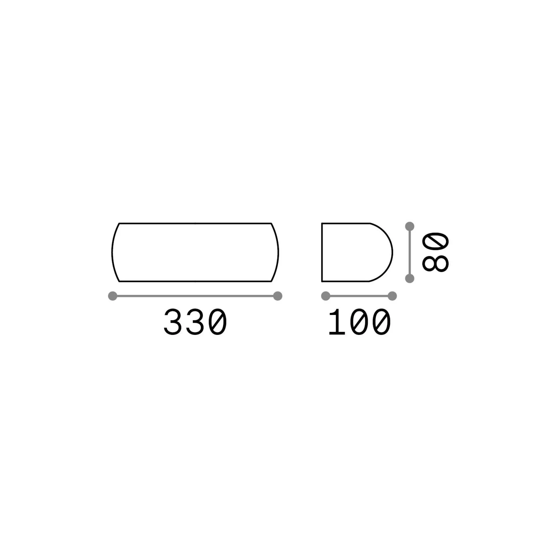 Dmora Lampade Outdoor<Ideal-Lux - Lampada outdoor GIOVE AP1 , 33 x 8 x h10 cm,