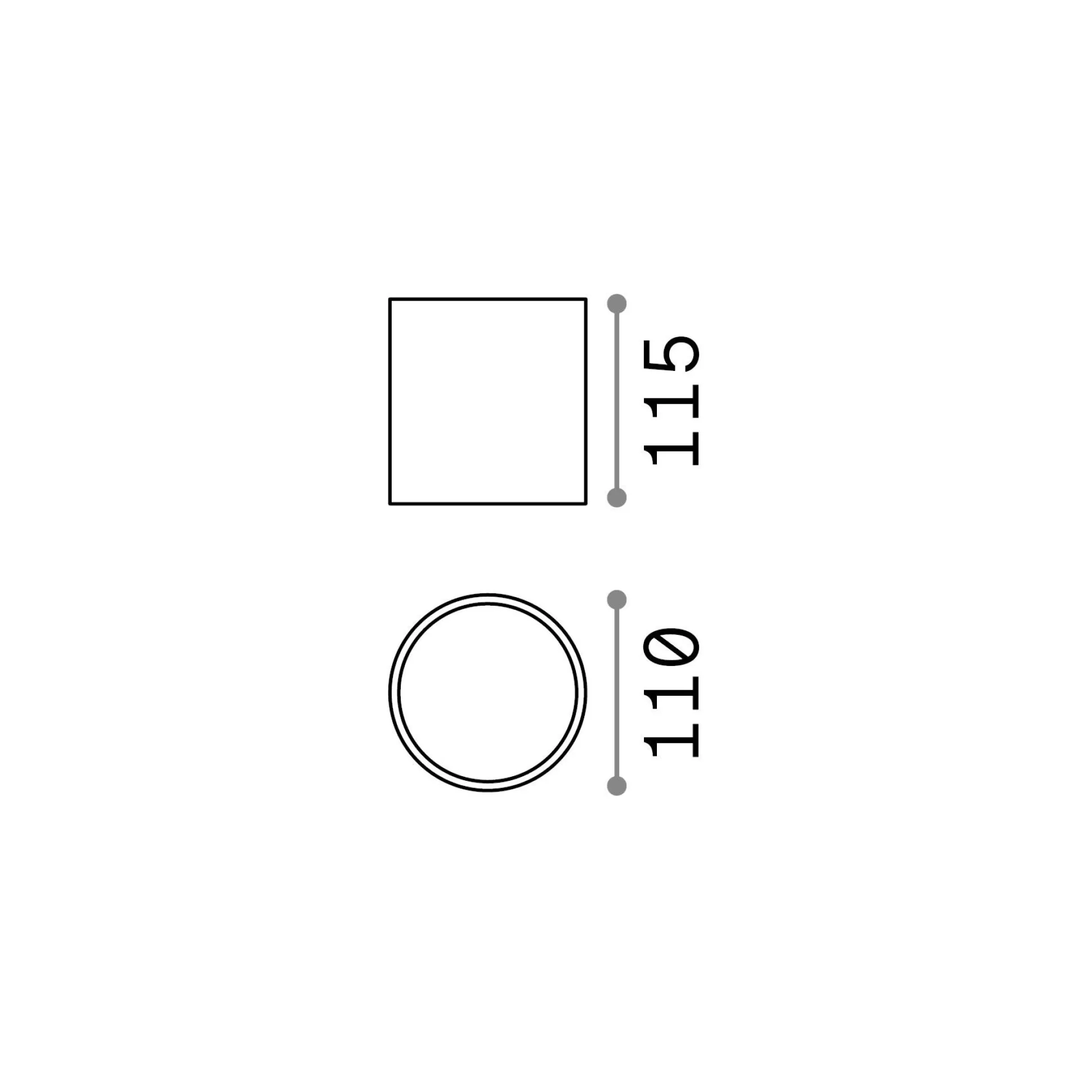 Dmora Lampade Outdoor<Ideal-Lux - Lampada outdoor GUN PL1 , 11 x 11 x h12 cm,